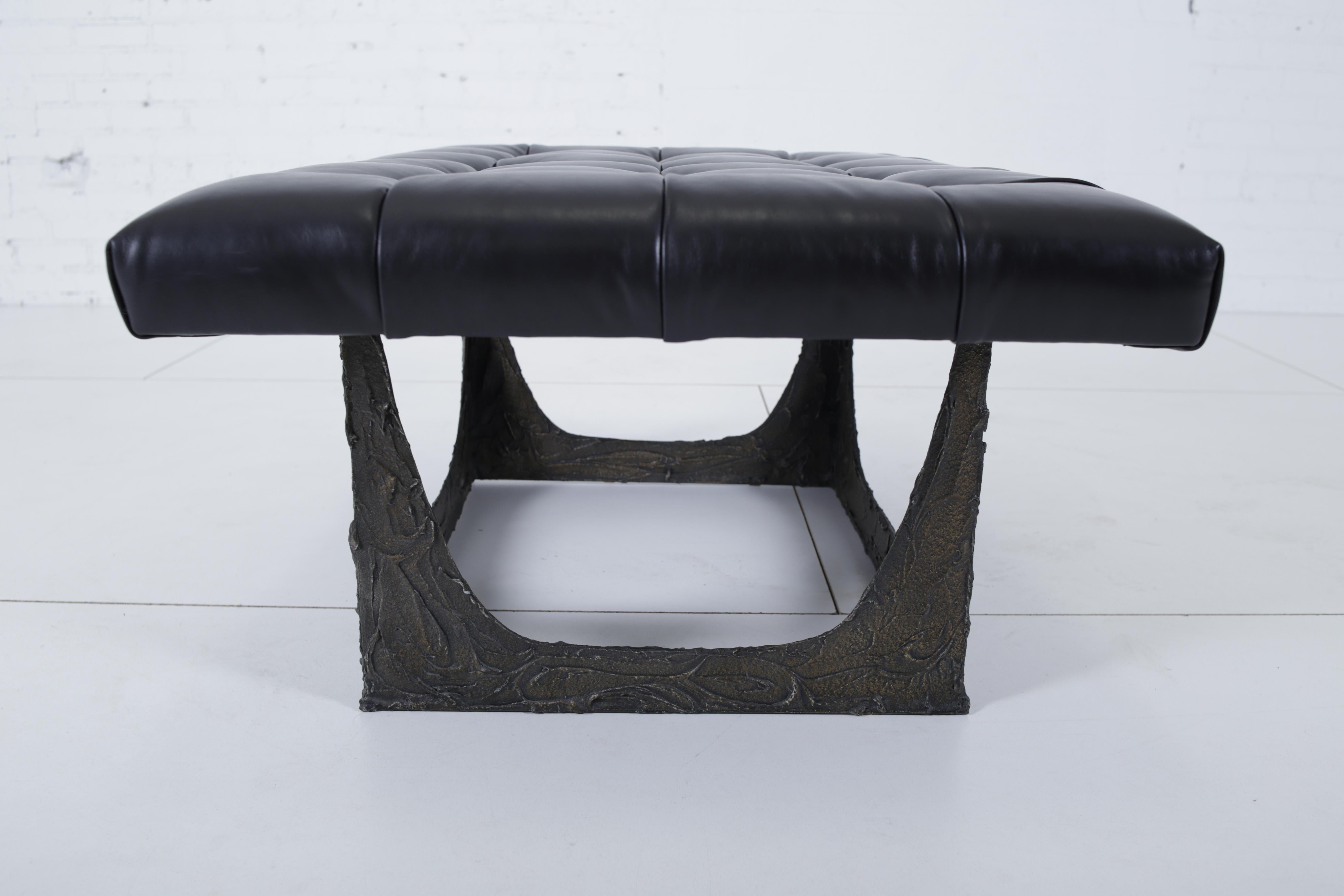 Mid-Century Modern Paul Evans Sculpted Bronze Bench