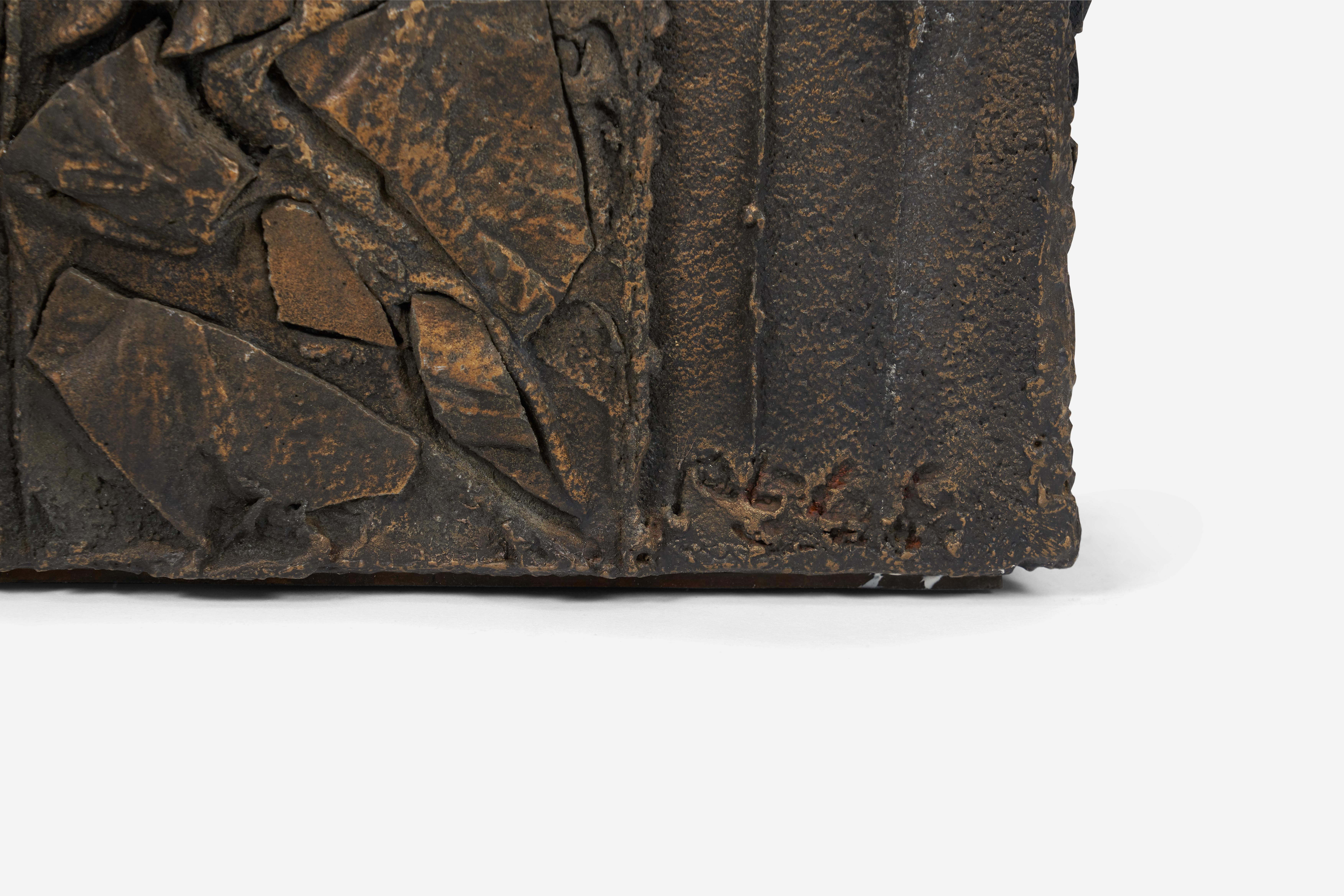 Paul Evans Sculpted Bronze Bench im Zustand „Hervorragend“ in Chicago, IL