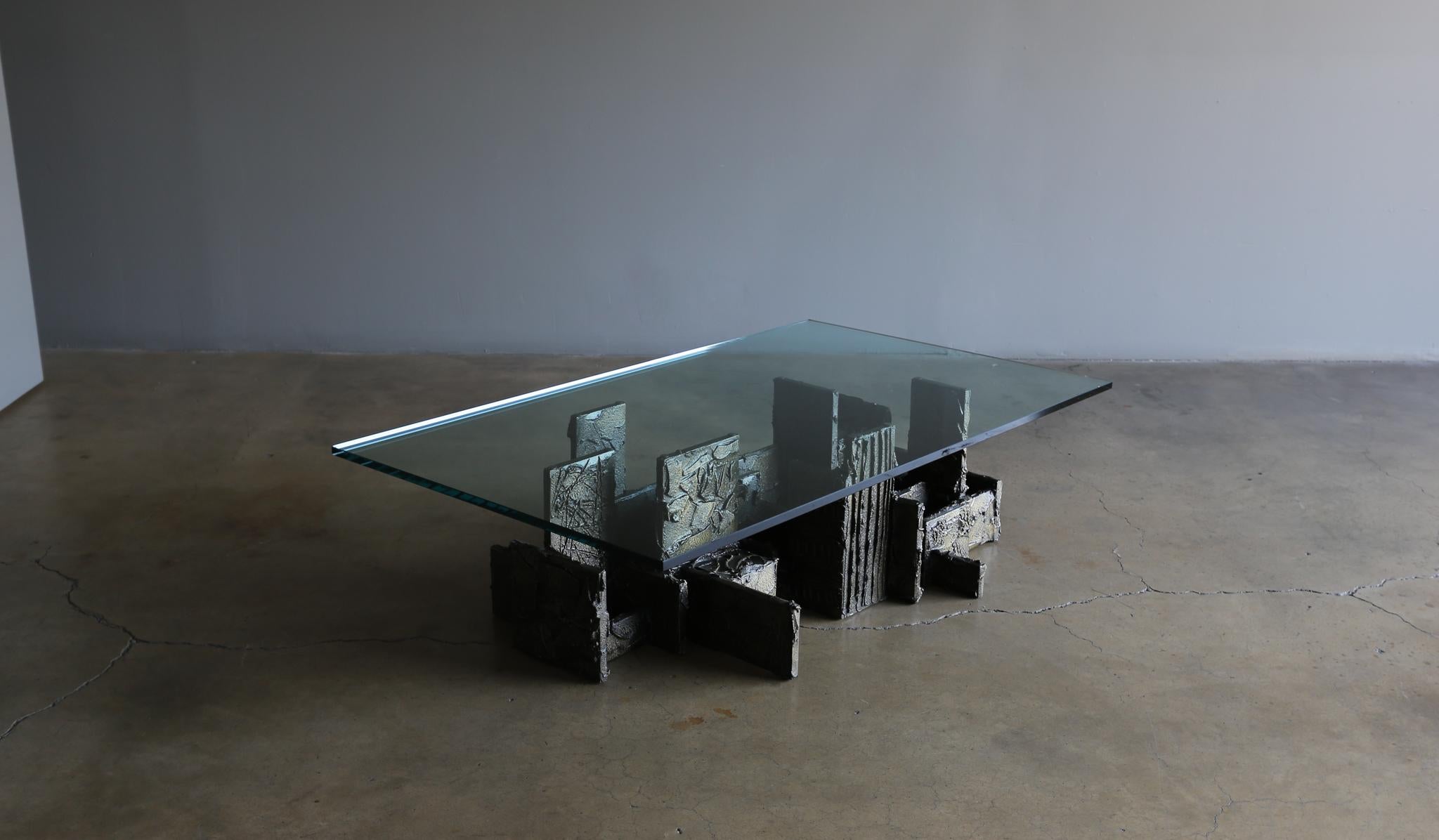 Paul Evans Sculpted Bronze Coffee Table, 1974 6