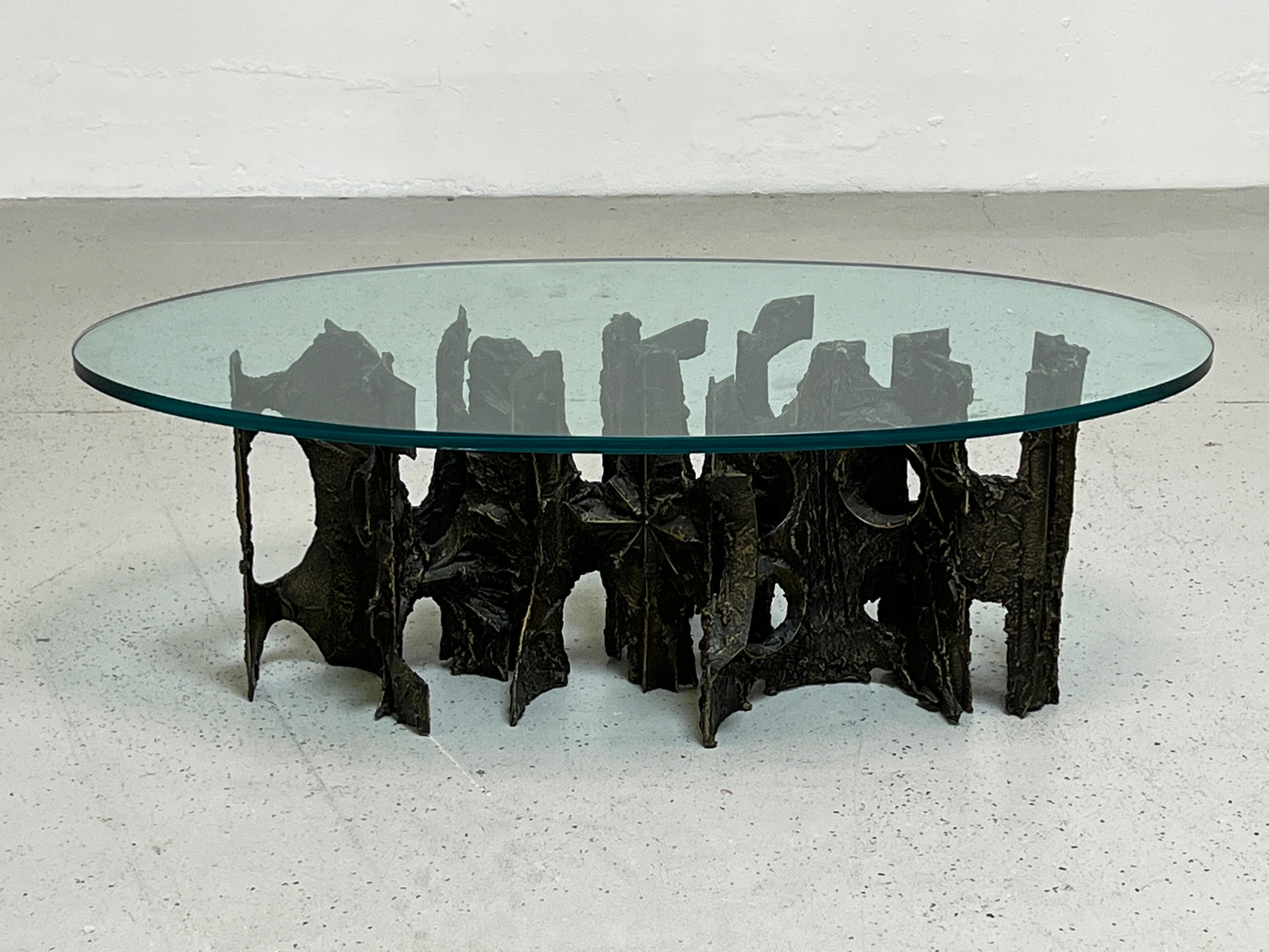 Paul Evans Sculpted Bronze Coffee Table  10