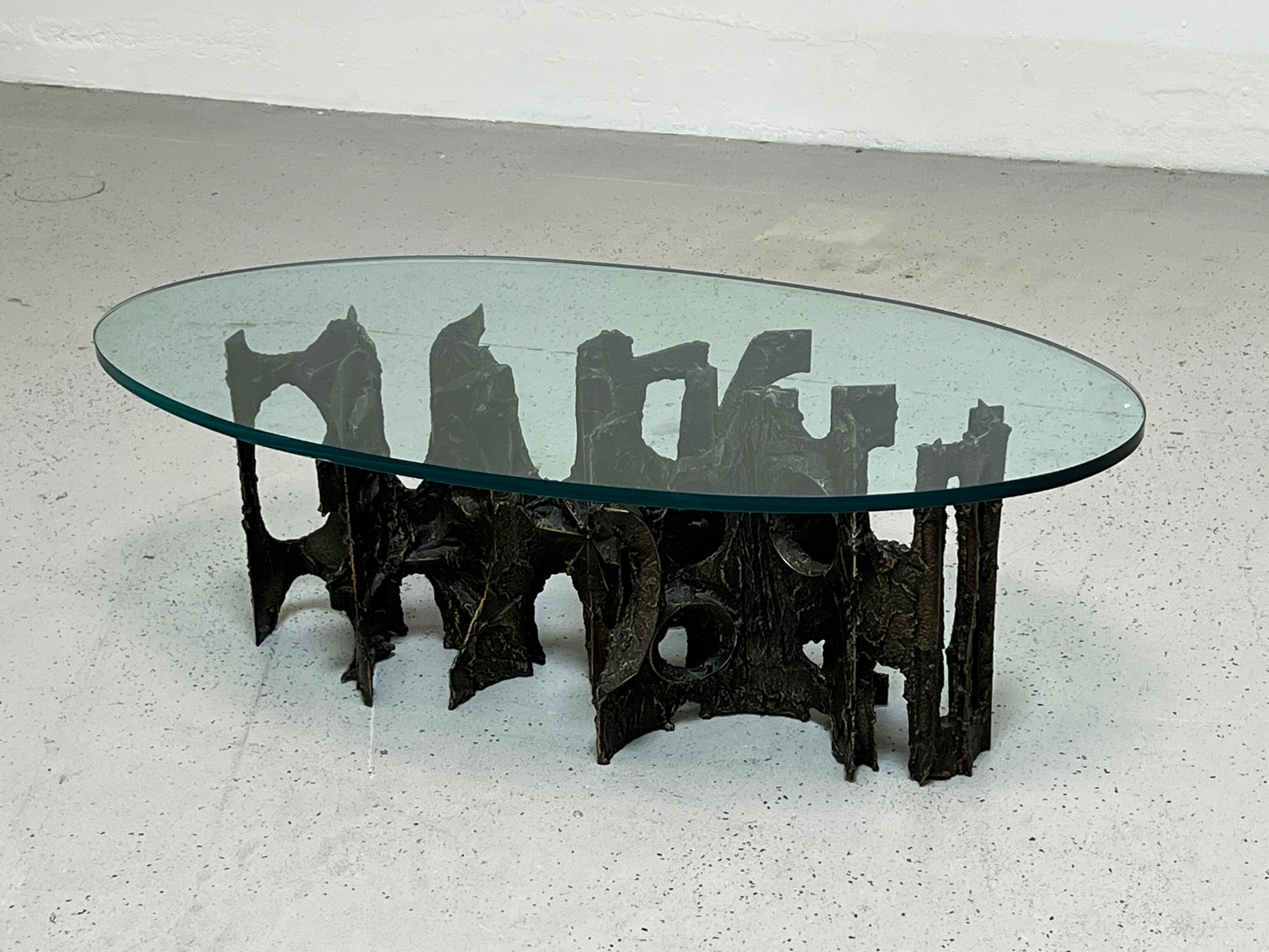 Paul Evans Sculpted Bronze Coffee Table  12