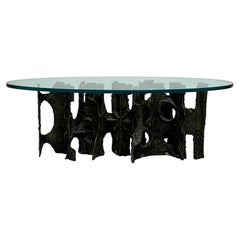 Paul Evans Sculpted Bronze Coffee Table