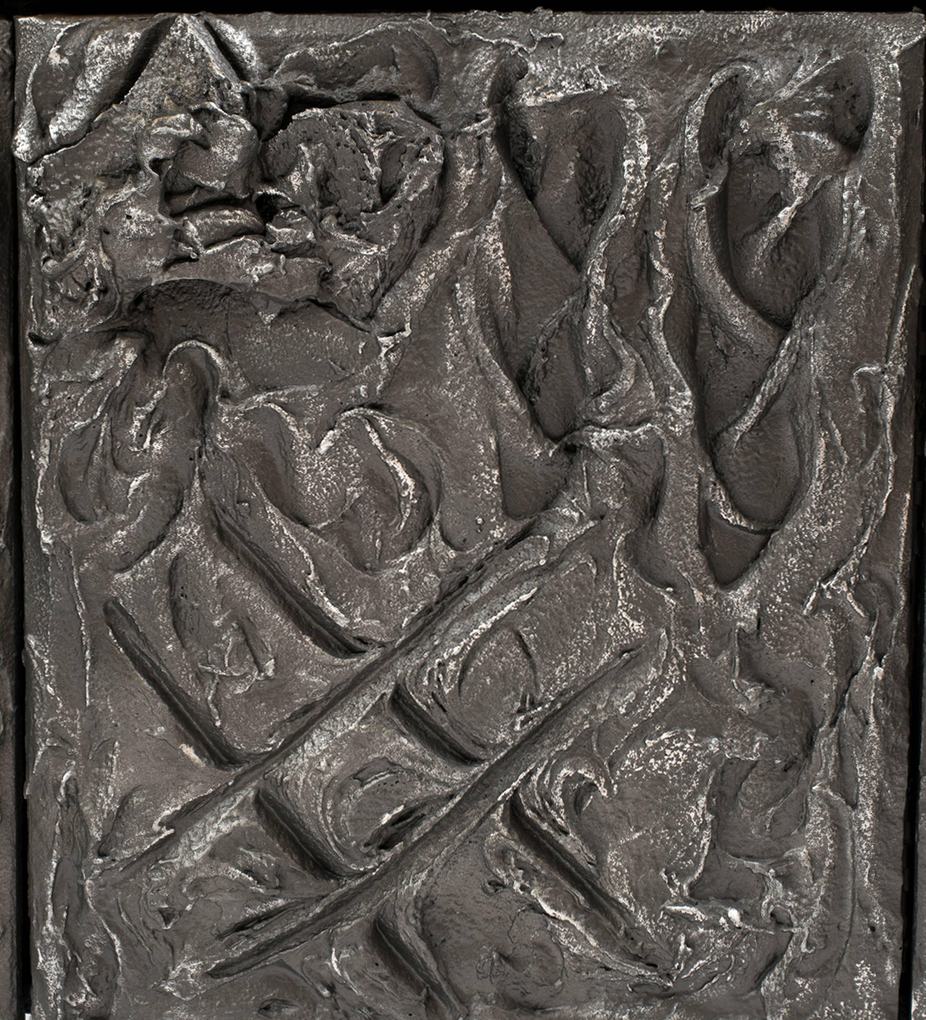 Paul Evans Sculpted Bronze Floating Cabinet in Argente Finish, 1969 1