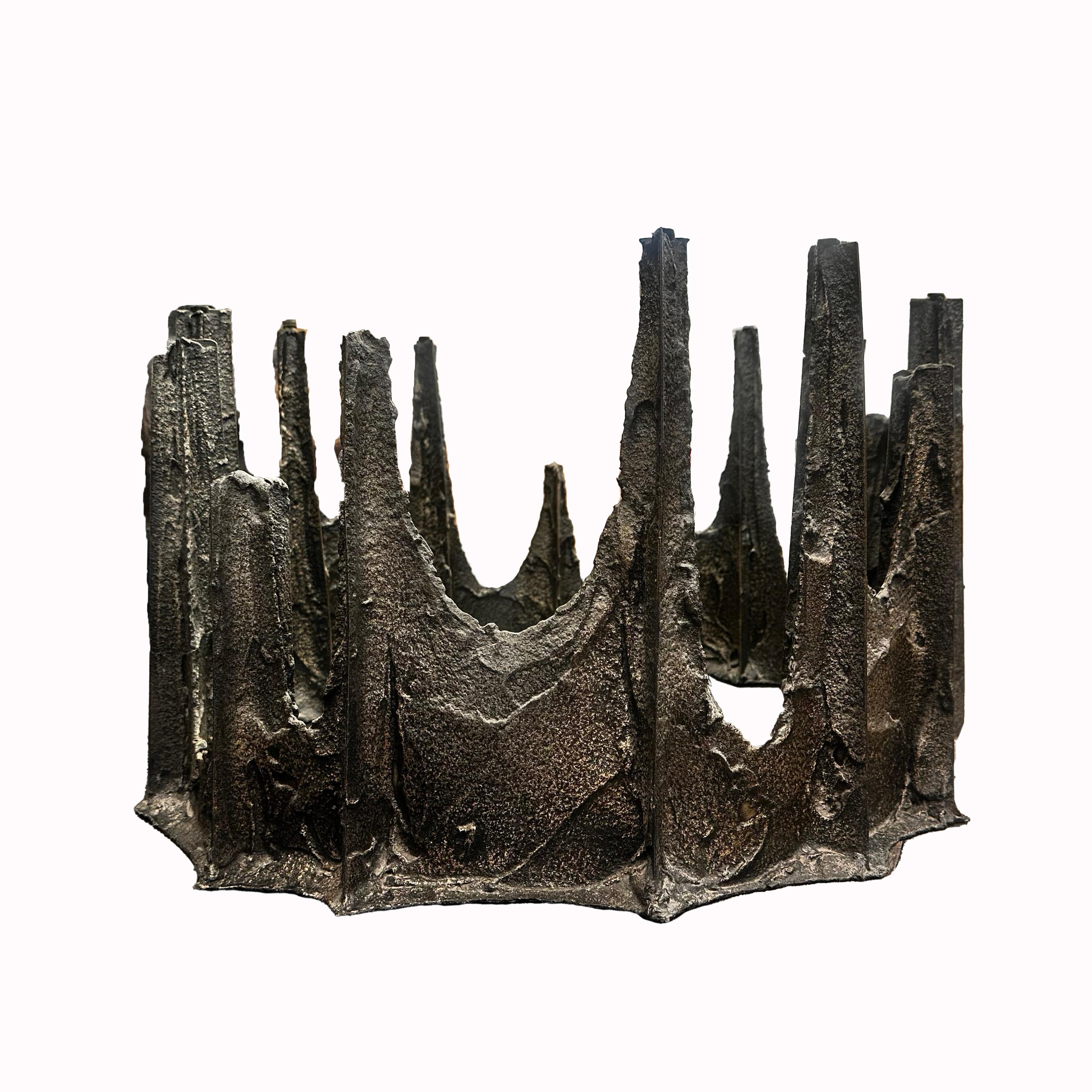 Brutalist Paul Evans Sculpted Bronze PE 128 