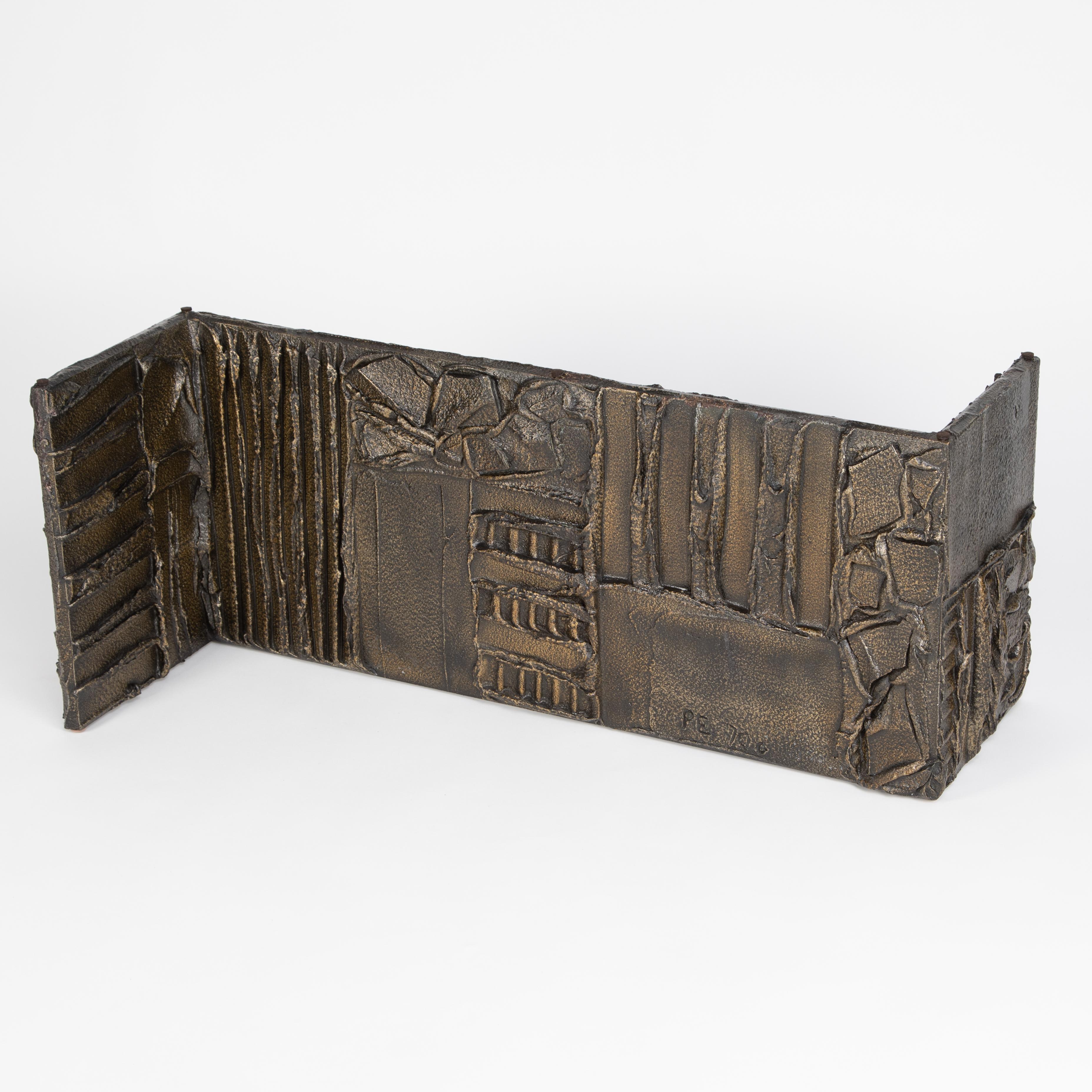 Paul Evans Sculpted Bronze Rectangular Coffee Table, 1970 For Sale 5