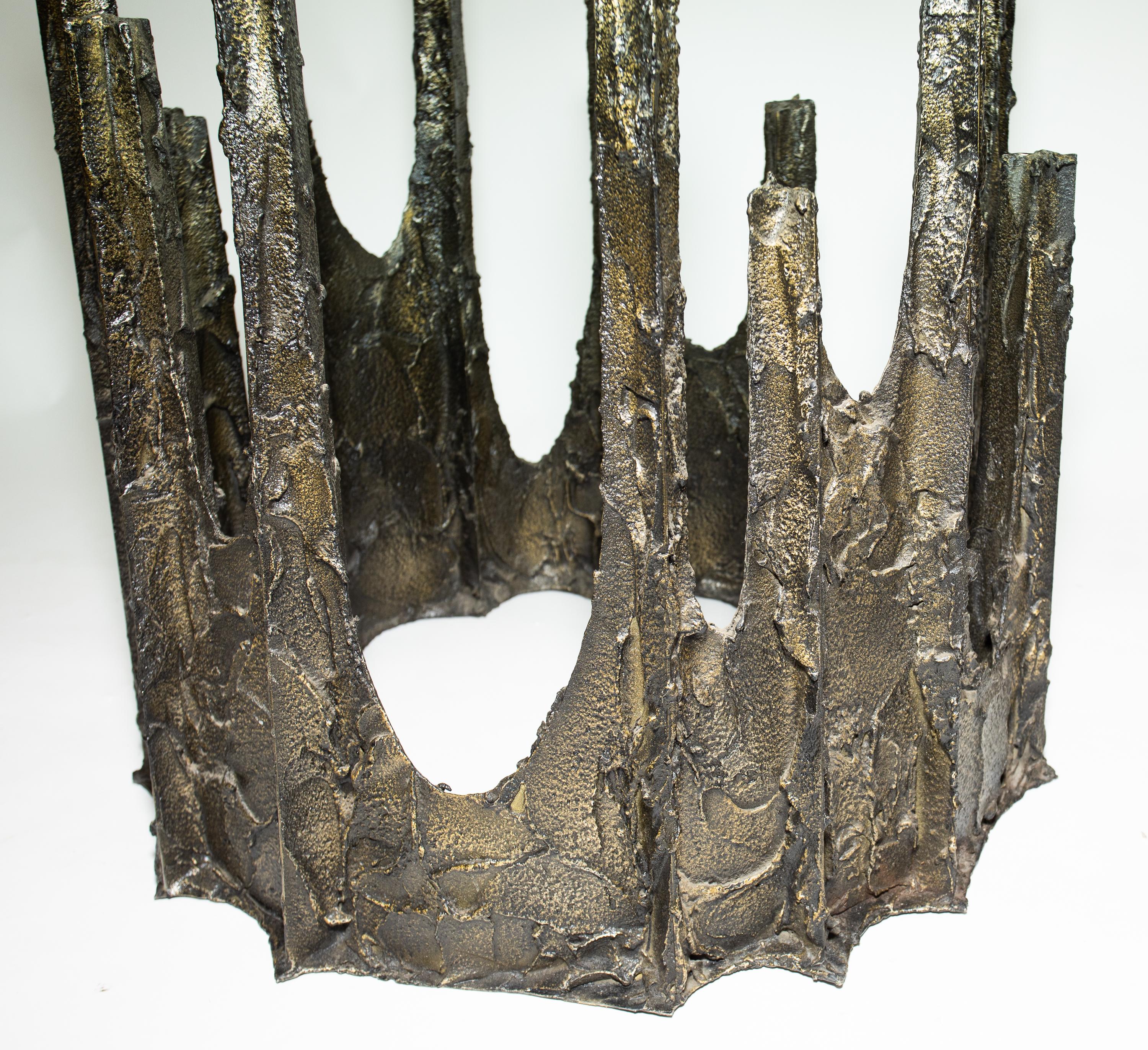 Paul Evans Sculpted Bronze Stalactite Dining Table For Sale 1