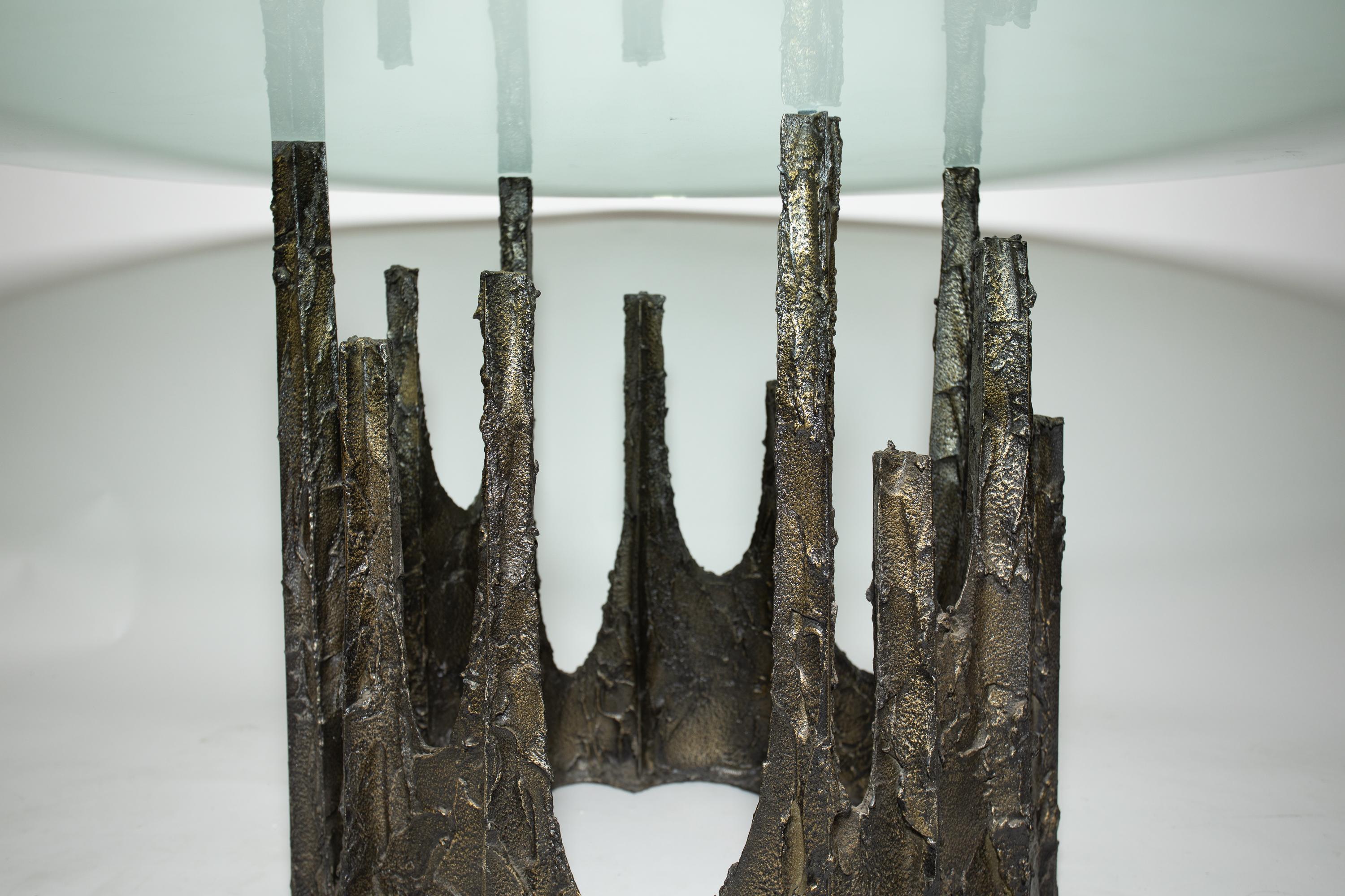 Paul Evans Sculpted Bronze Stalactite Dining Table For Sale 2