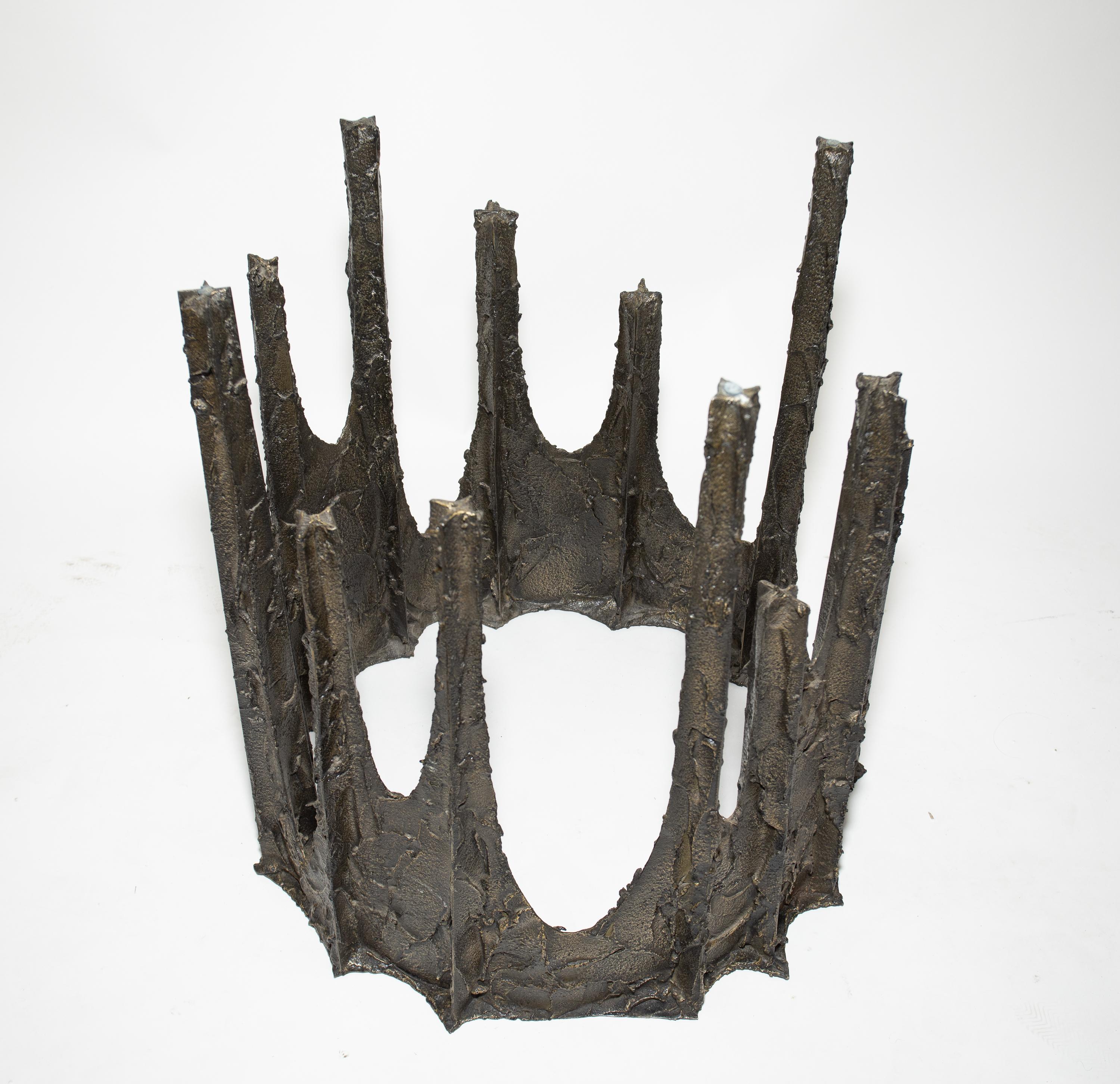 Paul Evans Sculpted Bronze Stalactite Dining Table For Sale 3