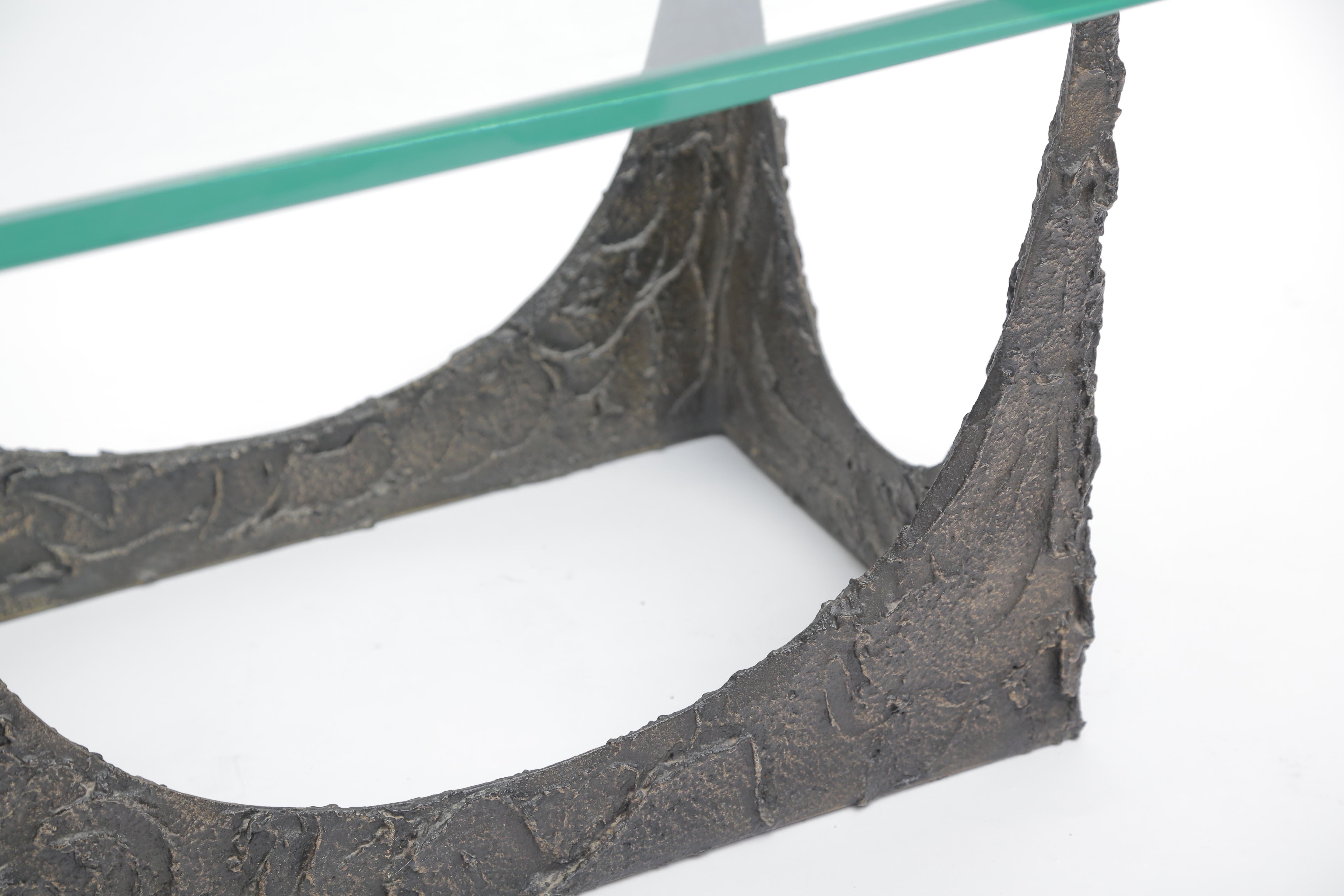 Paul Evans Sculpted Bronze Stalactite Table In Good Condition In West Palm Beach, FL
