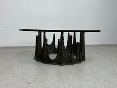 Paul Evans Sculpted Bronze "Stalagmite" Coffee Table