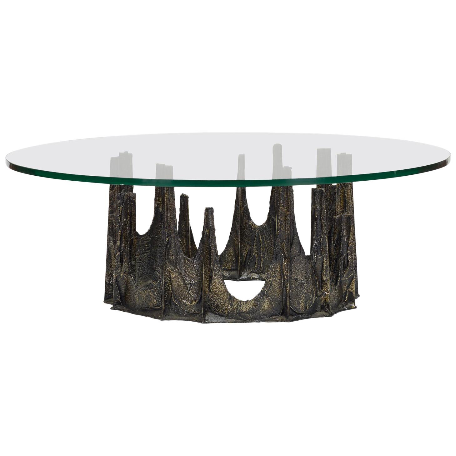 Paul Evans Sculpted Bronze "Stalagmite" Coffee Table