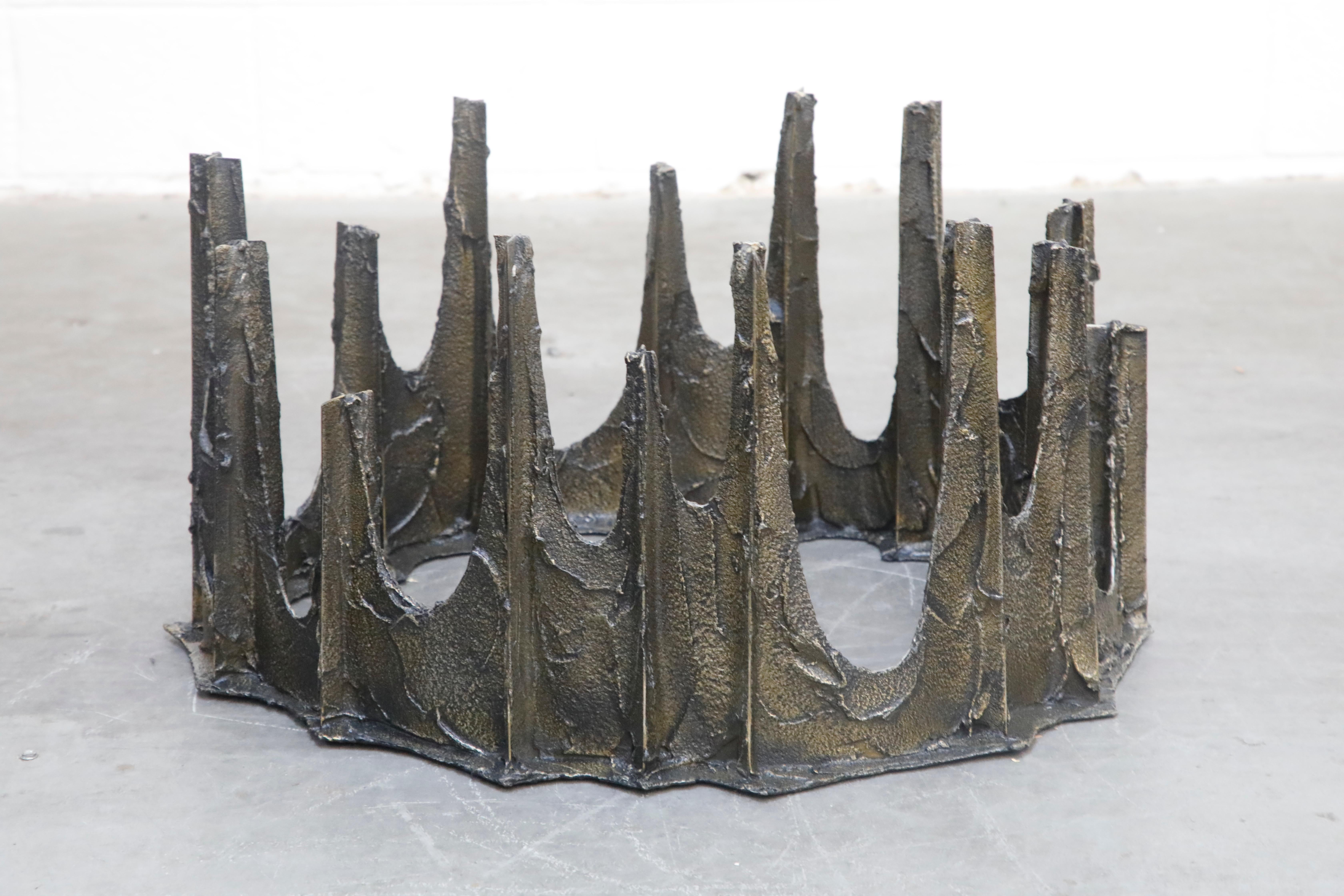 Paul Evans Sculpted Bronze Stalagmite Coffee Table, Signed and Dated 1972 4