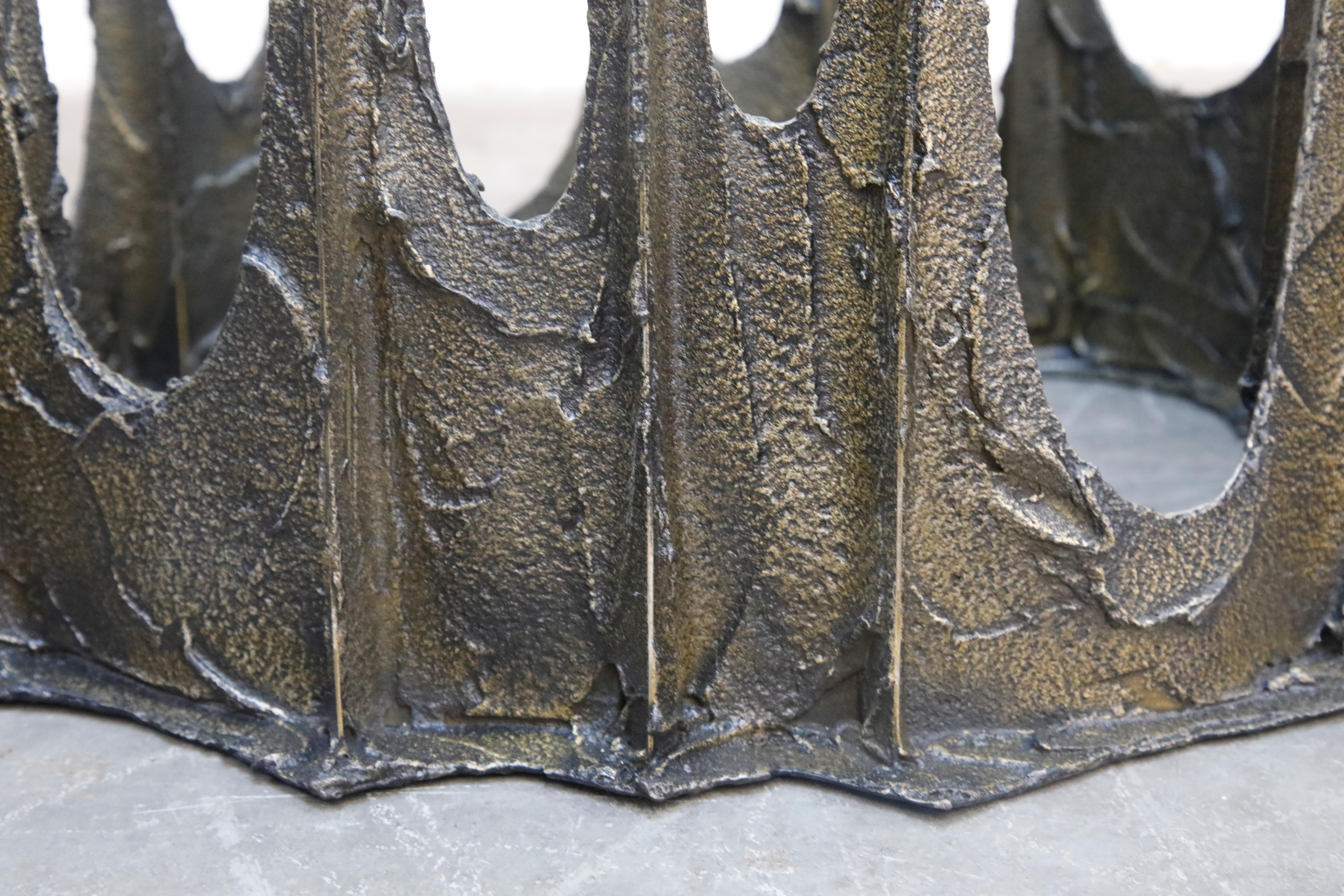 Paul Evans Sculpted Bronze Stalagmite Coffee Table, Signed and Dated 1972 5