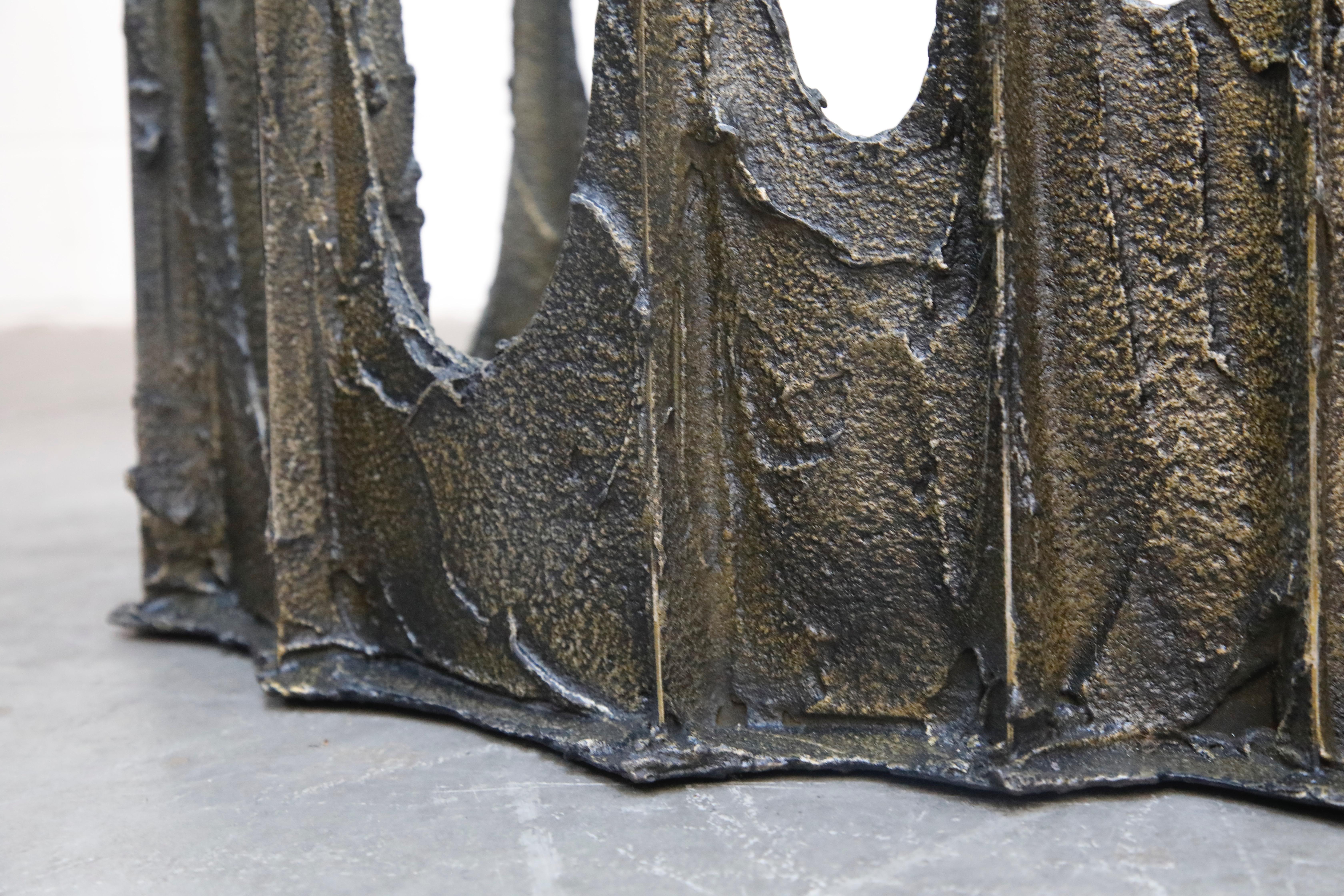 Paul Evans Sculpted Bronze Stalagmite Coffee Table, Signed and Dated 1972 6