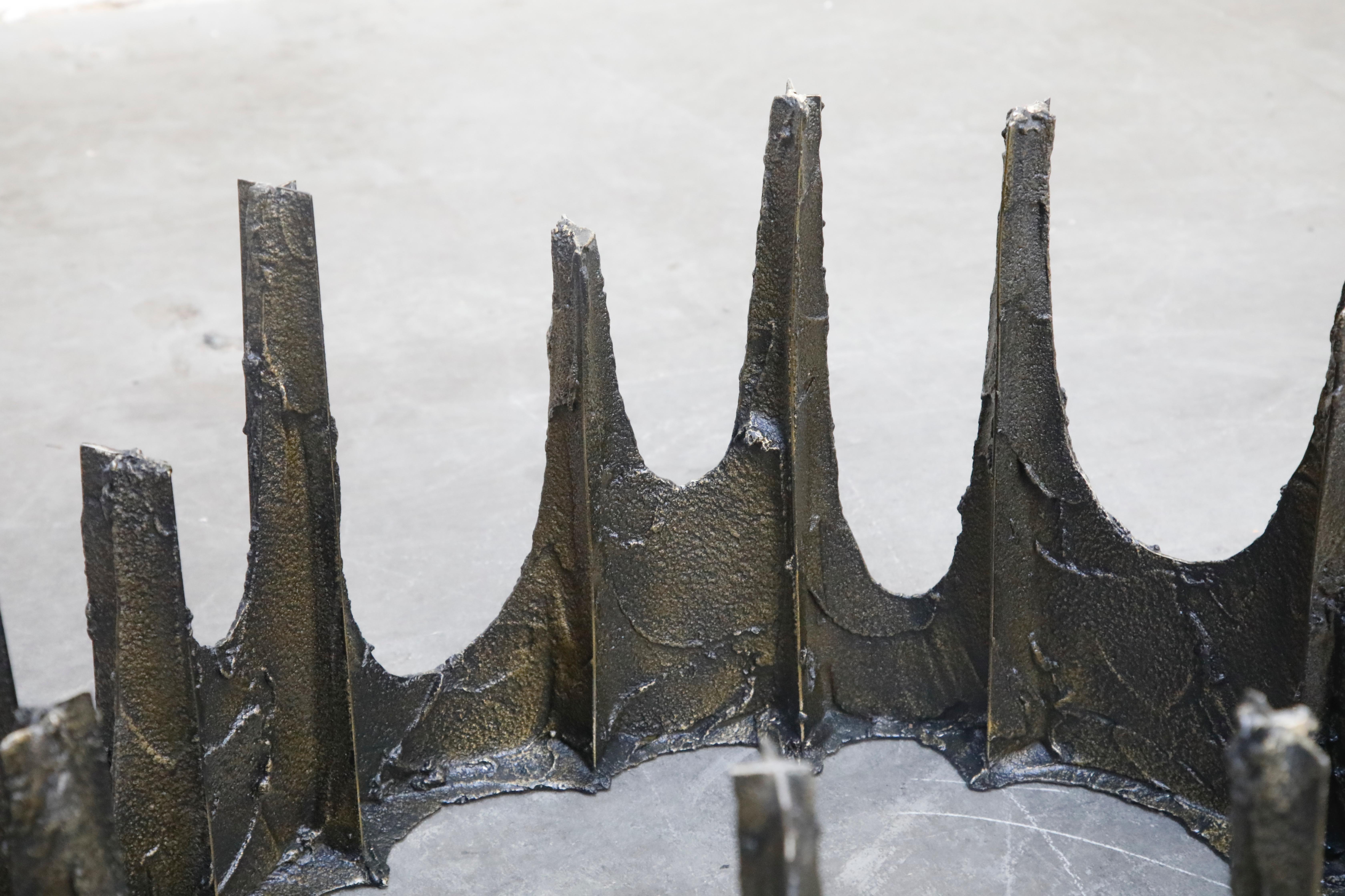 Paul Evans Sculpted Bronze Stalagmite Coffee Table, Signed and Dated 1972 7