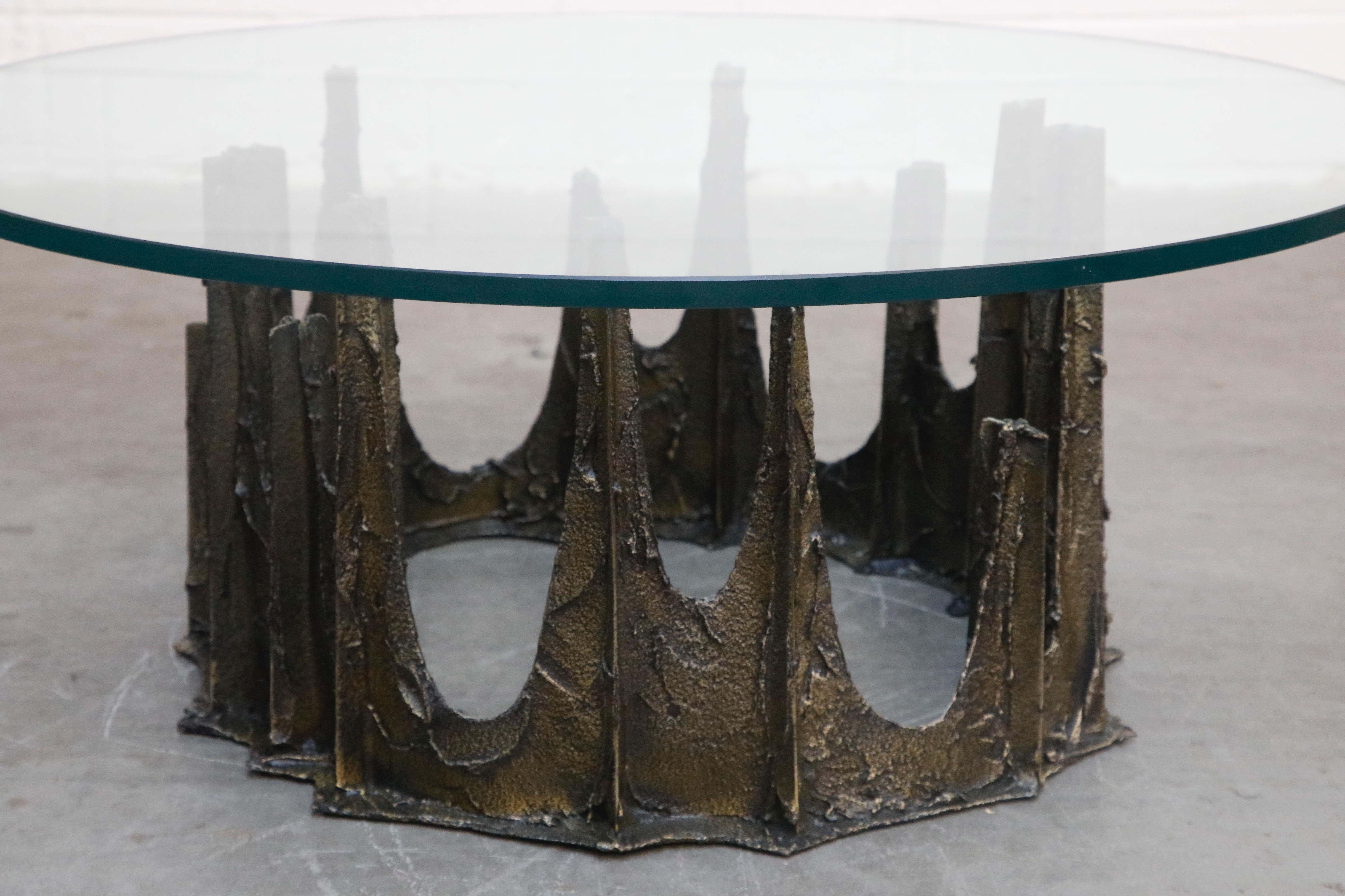 Paul Evans Sculpted Bronze Stalagmite Coffee Table, Signed and Dated 1972 10