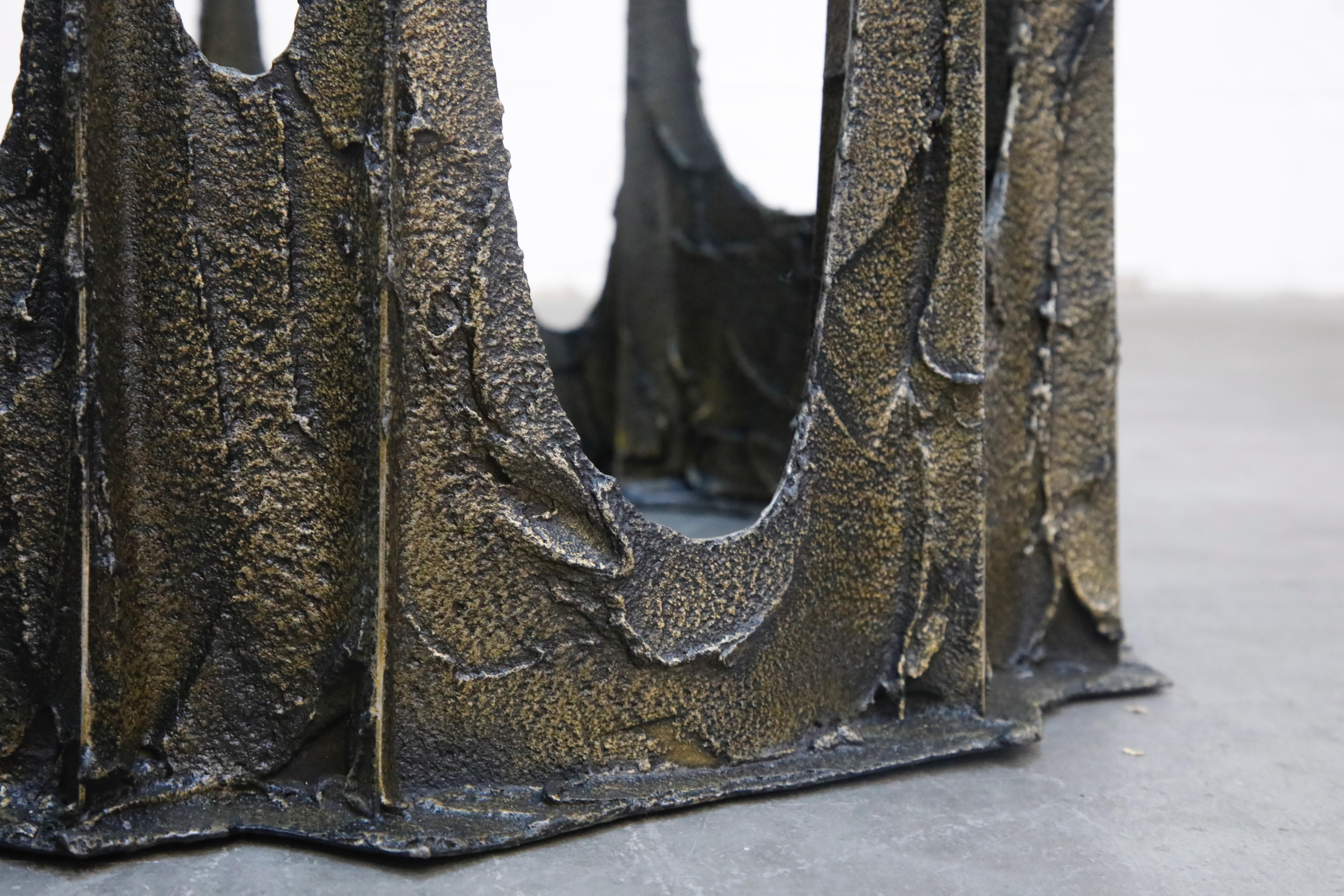 Paul Evans Sculpted Bronze Stalagmite Coffee Table, Signed and Dated 1972 12