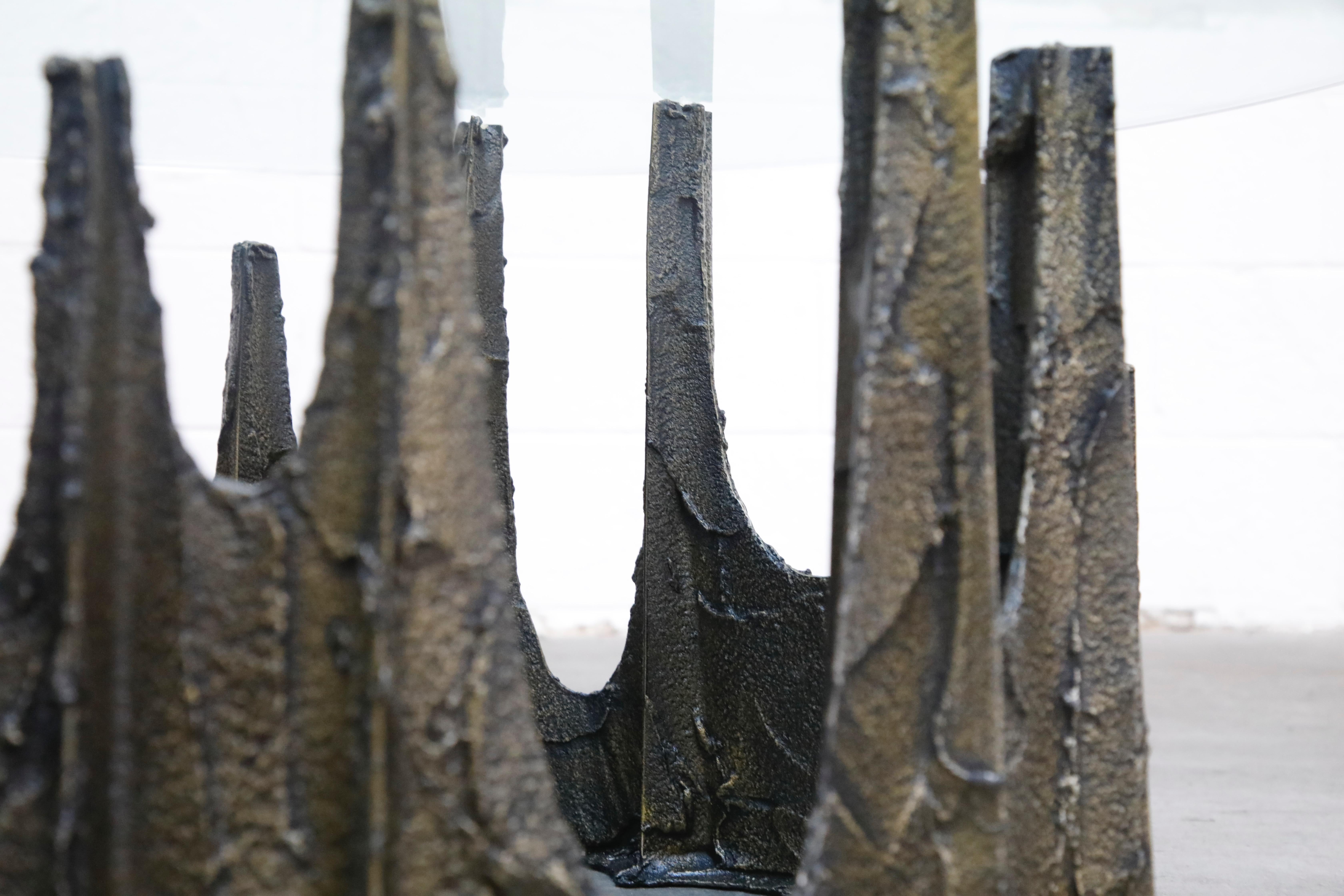 Paul Evans Sculpted Bronze Stalagmite Coffee Table, Signed and Dated 1972 13