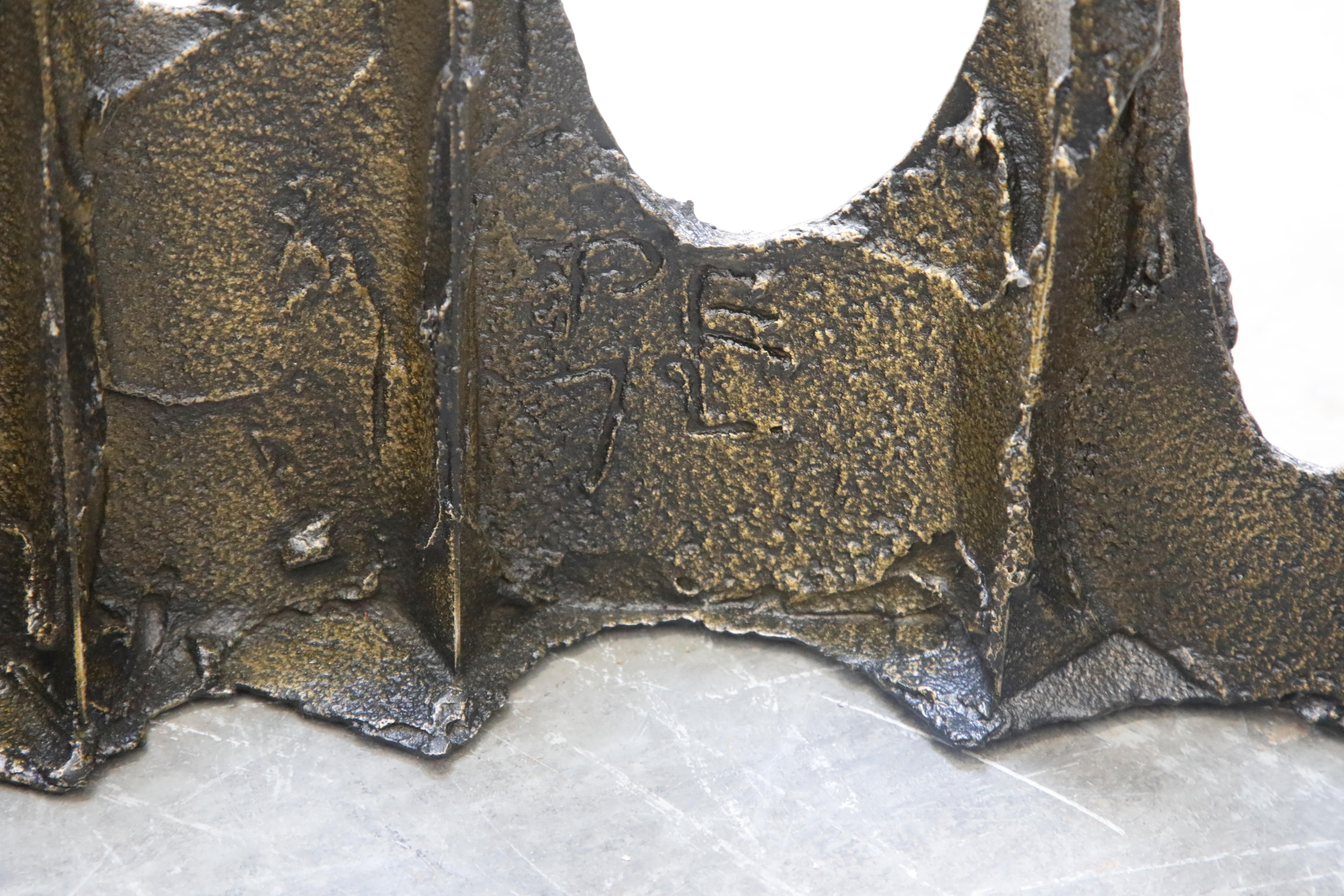 Paul Evans Sculpted Bronze Stalagmite Coffee Table, Signed and Dated 1972 1