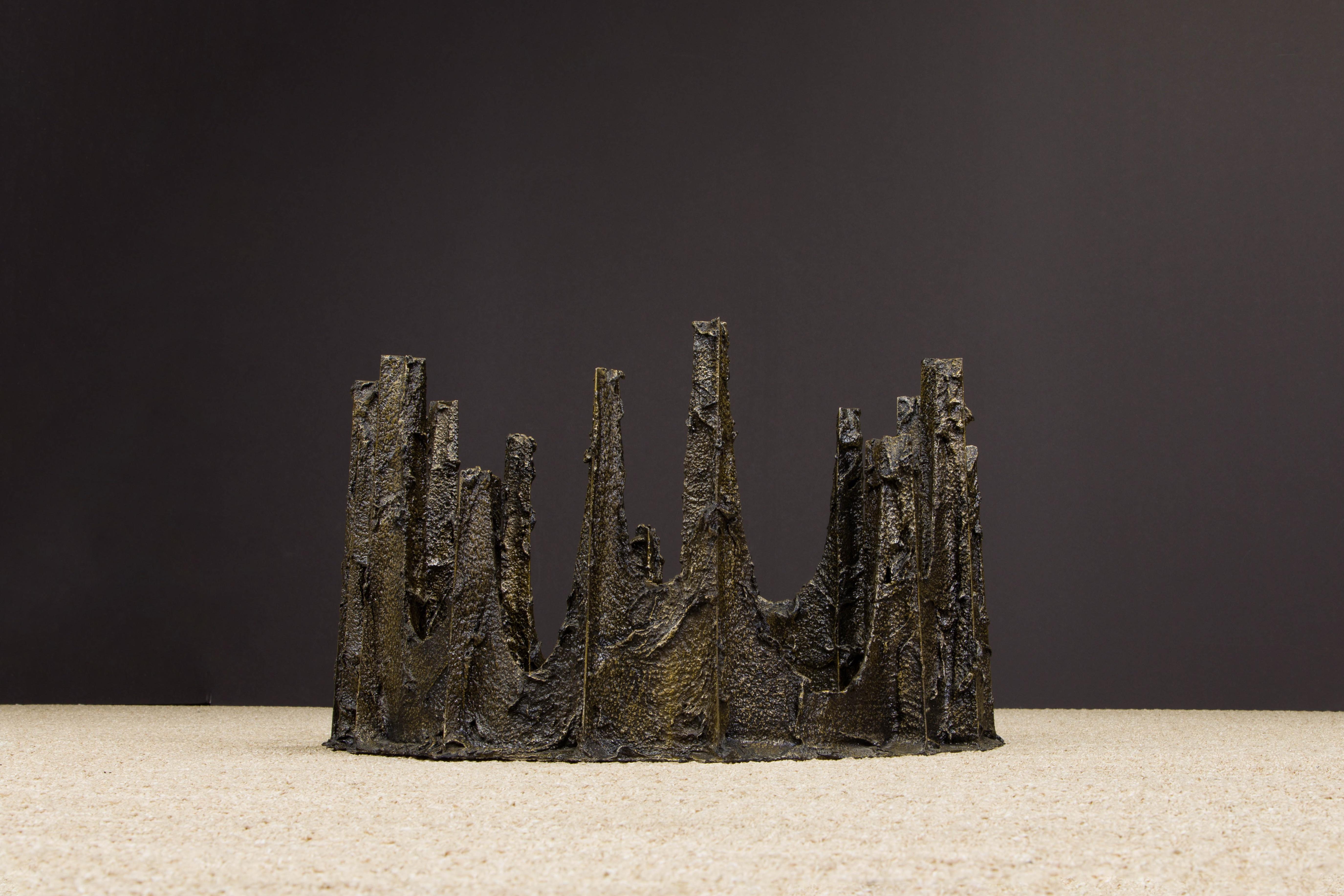 Paul Evans Sculpted Bronze Stalagmite Coffee Table, Signed and Dated 1979 7