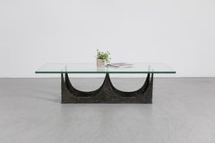 Paul Evans Sculpted Bronze Stalagmite Coffee Table, Signed PE 69