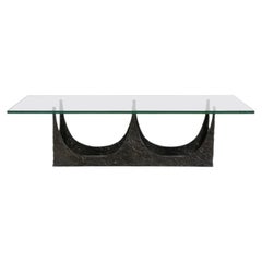 Paul Evans Sculpted Bronze Stalagmite Coffee Table, Signed PE 69