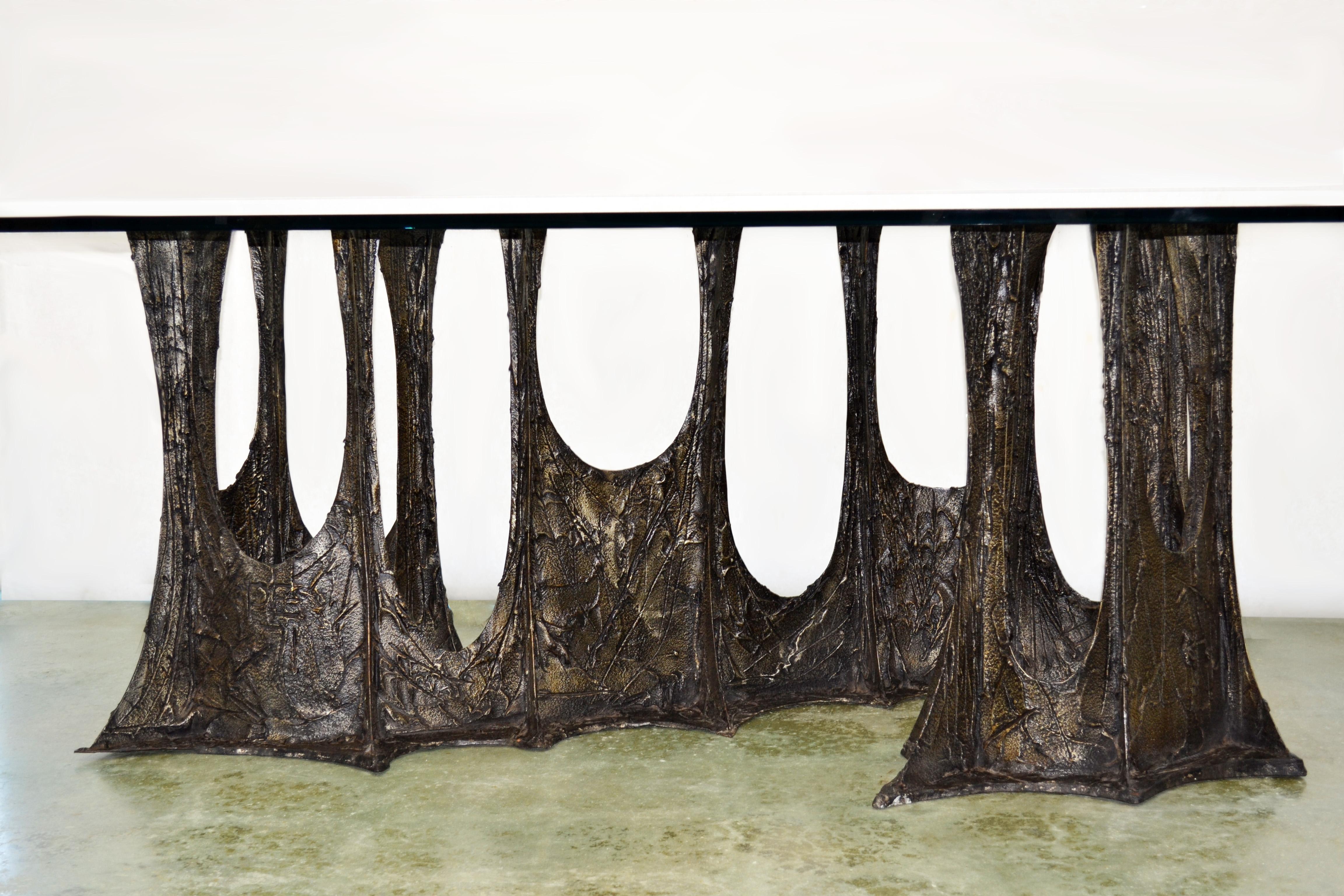 Paul Evans Sculpted Bronze Stalagmite Dining Table for Directional 1971 Signed

Sculptured 