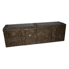 Paul Evans Sculpted Bronze Wall Hung PE-40 Cabinet