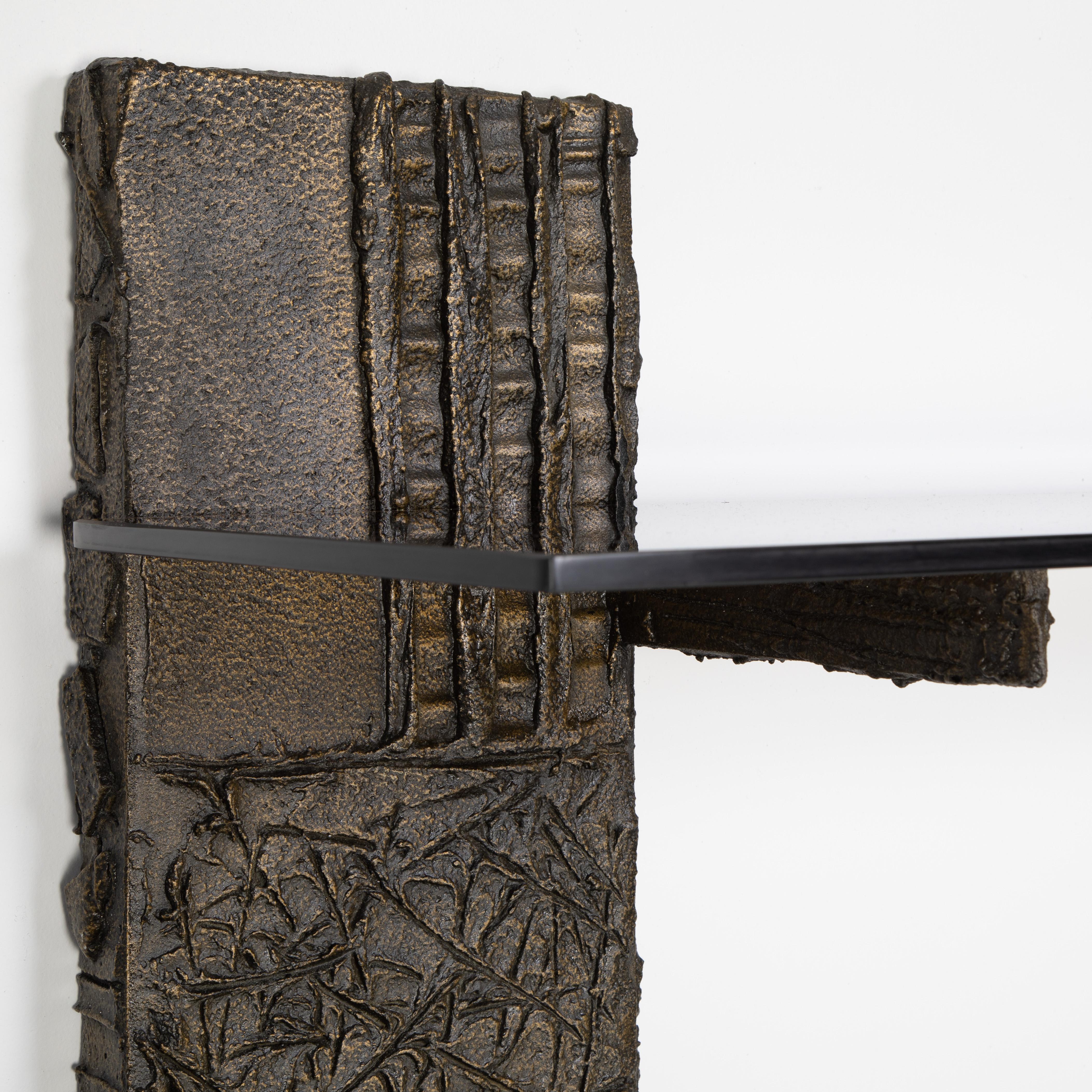 Paul Evans Sculpted Metal Shelving Unit, 1974 For Sale 5
