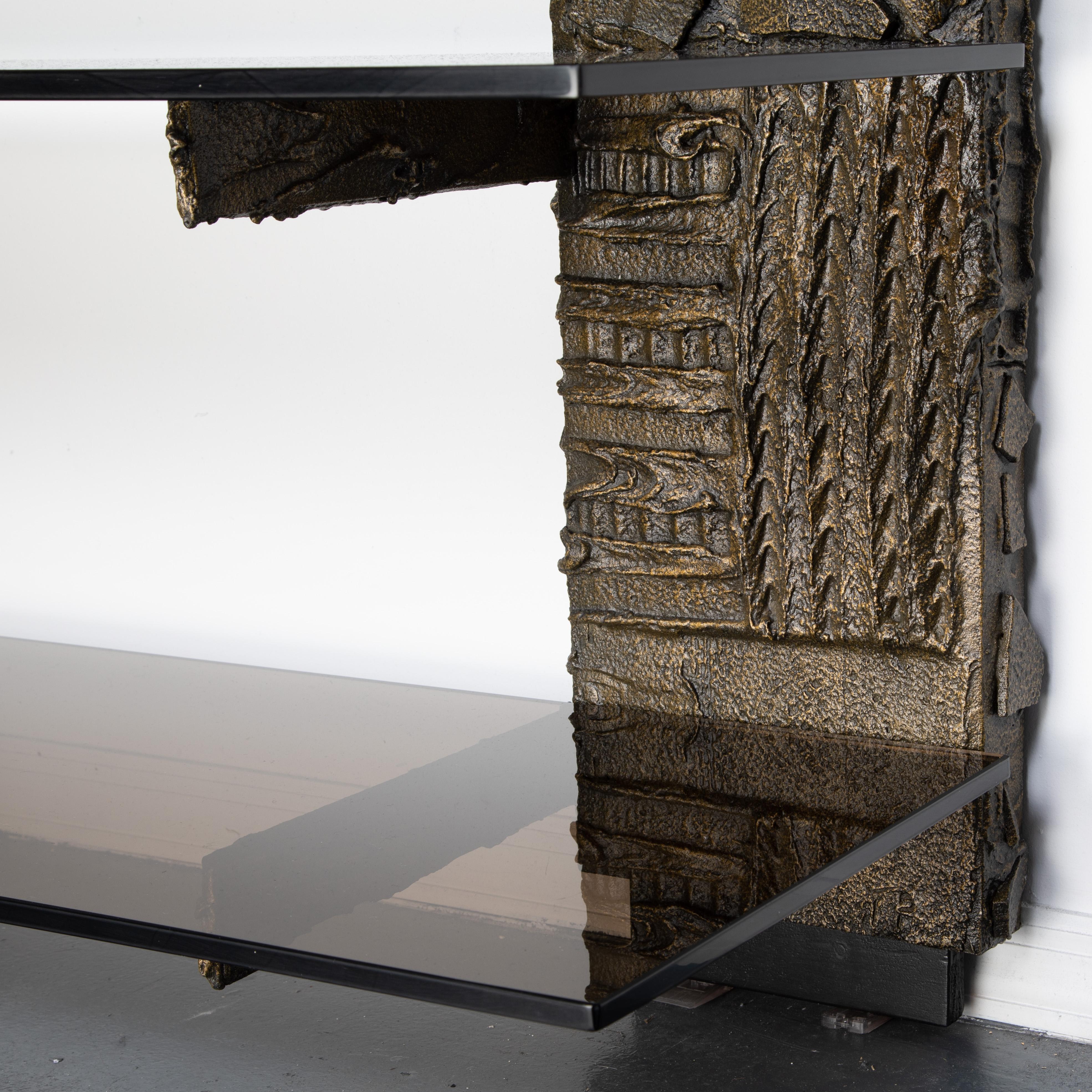 Paul Evans Sculpted Metal Shelving Unit, 1974 For Sale 7
