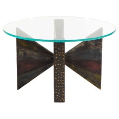 Paul Evans Sculpted Steel & Polychrome Coffee Table Signed and Dated, 1967