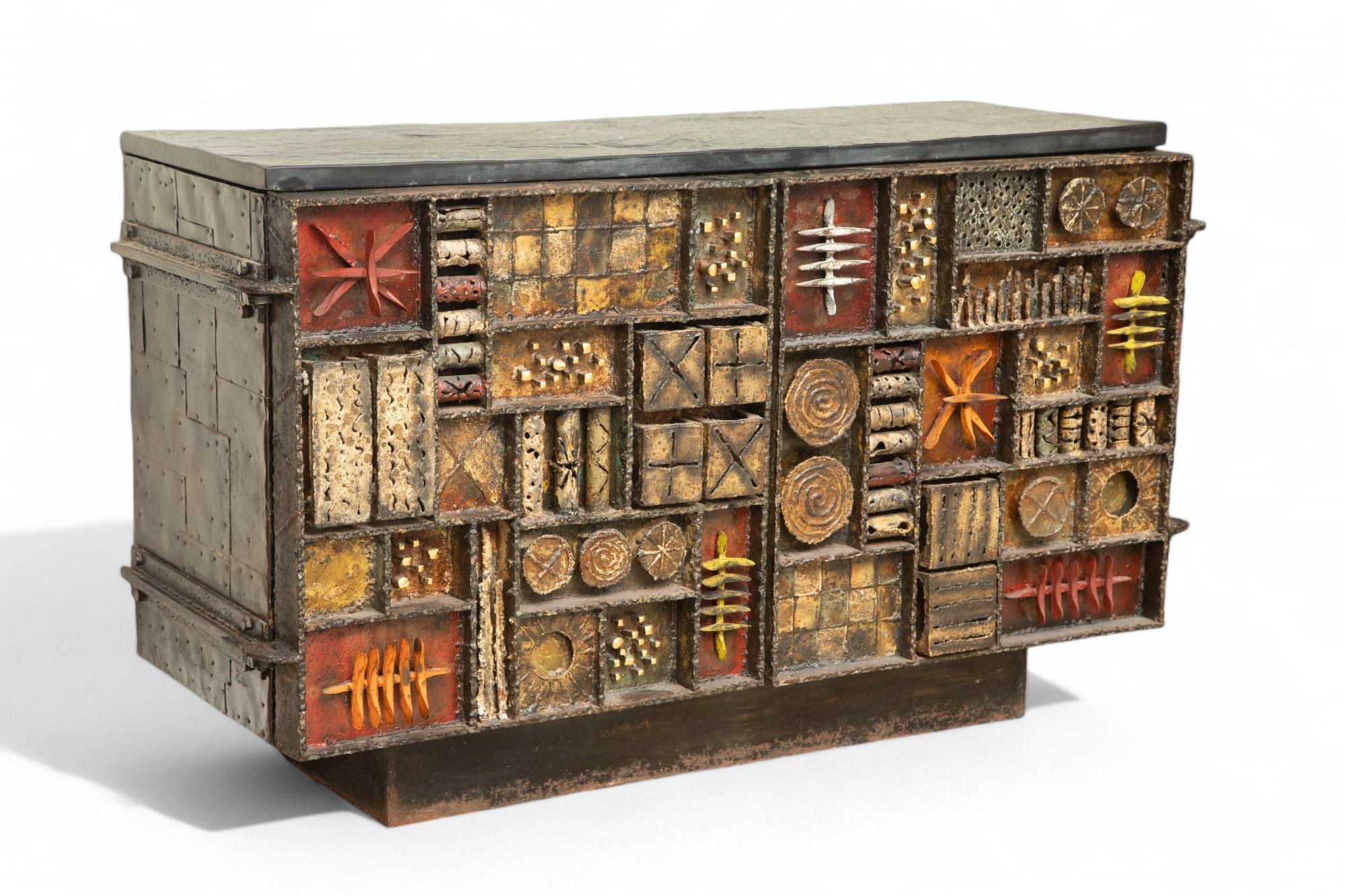 American Paul Evans Sculpture Front Cabinet USA, 1969