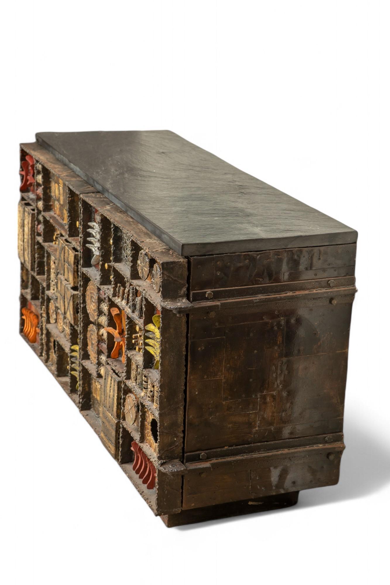 Paul Evans Sculpture Front Cabinet USA, 1969 In Good Condition In Miami, FL