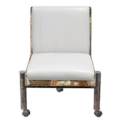 Paul Evans Set of 6 Rare and Exceptional Patchwork Dining Chairs 1967 'Signed'