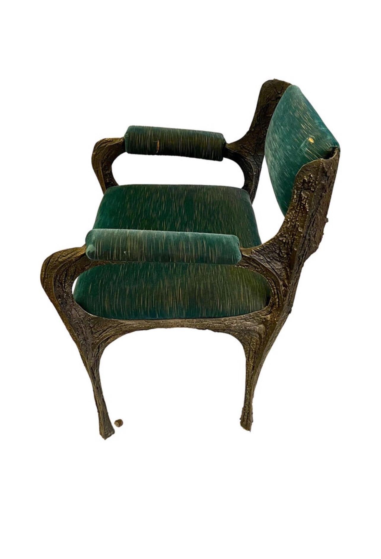 Paul Evans Set of 8 Dining Chairs Brutalist in Bronze 2