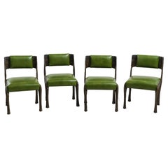 Paul Evans, Set of Four Sculpted Bronze Chairs, USA