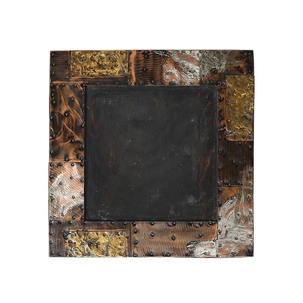 Paul Evans Side Table, Copper, Bronze, Pewter, Patchwork, Slate For Sale 9