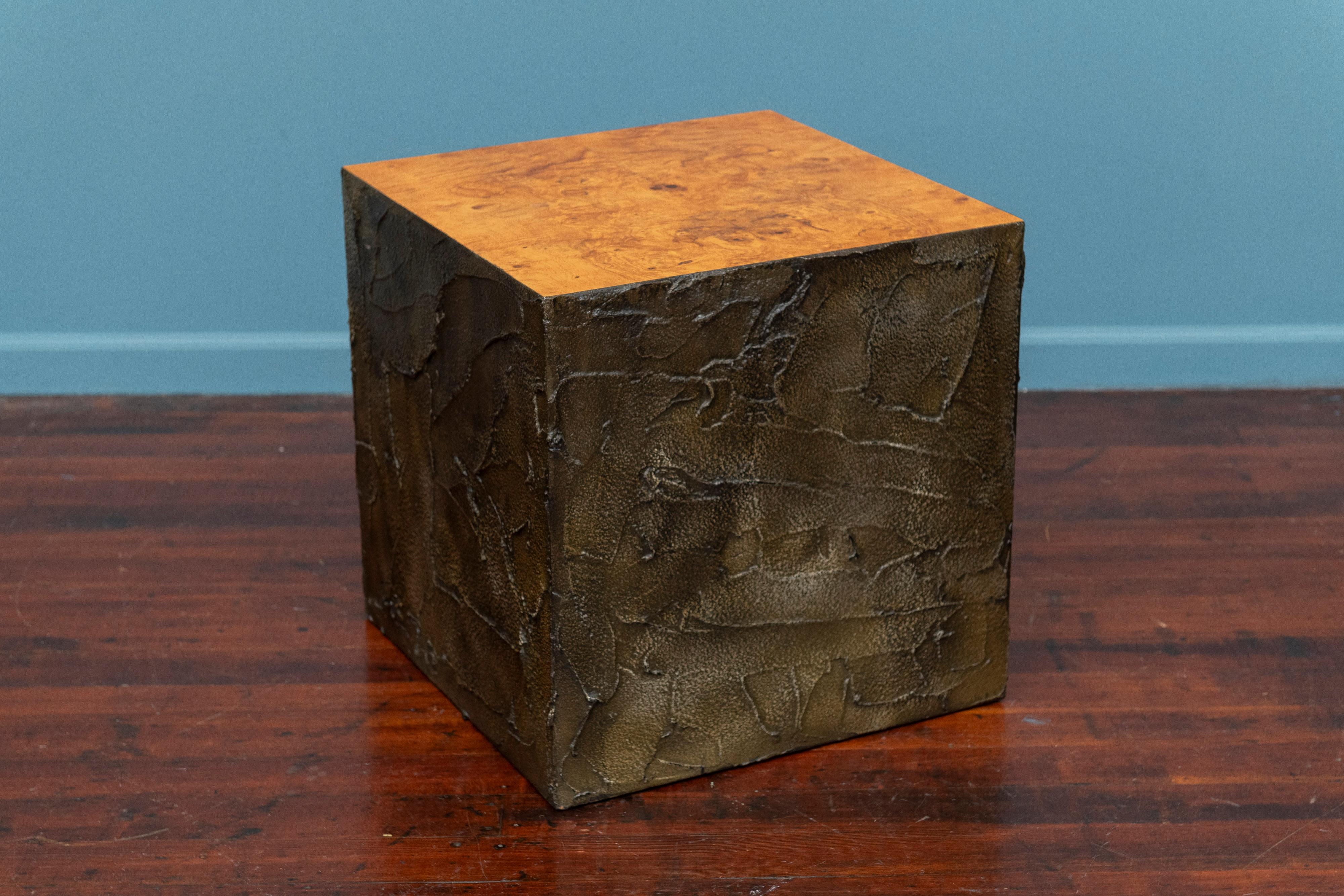 American Paul Evans Side Table, Signed PE 70 For Sale