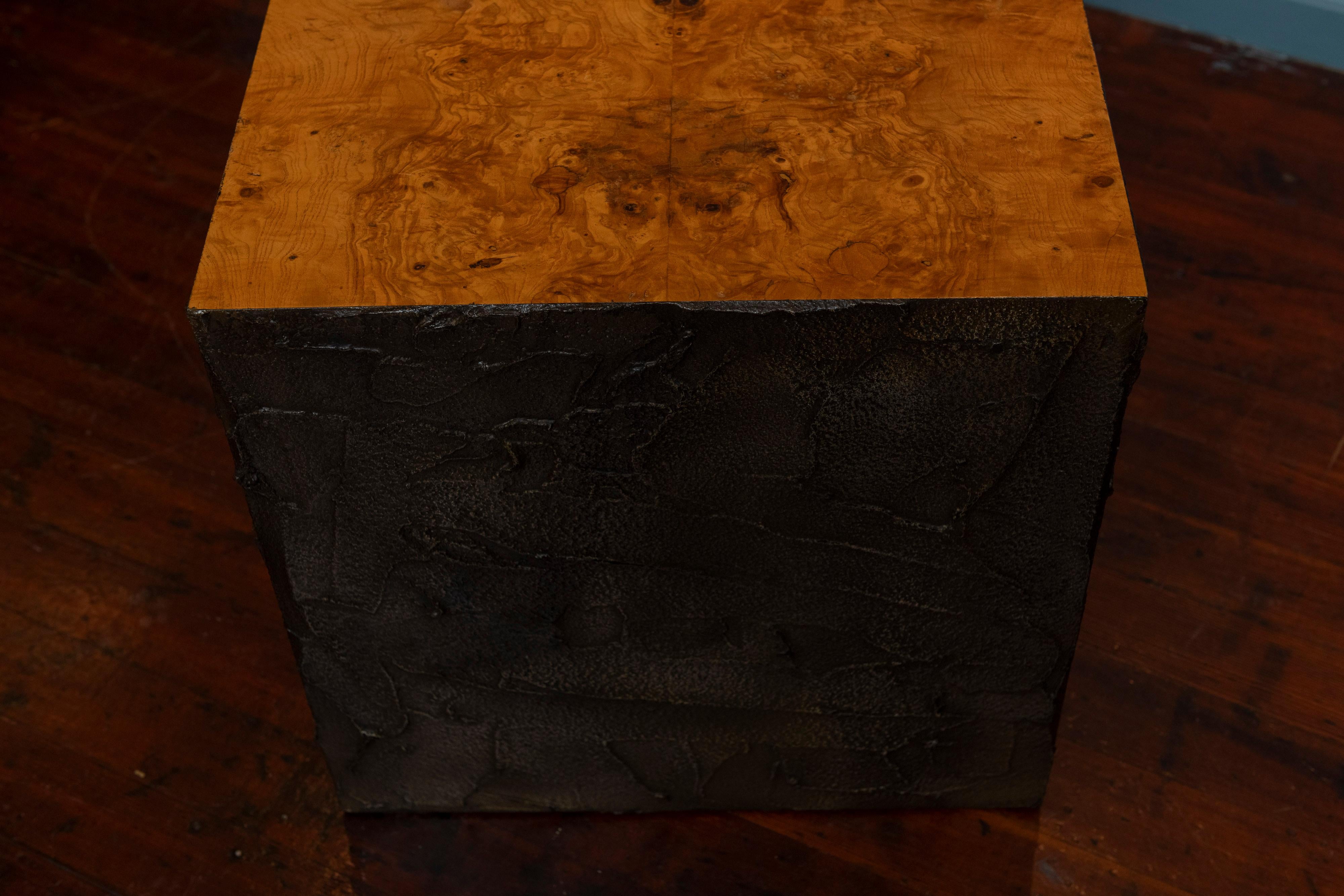 Late 20th Century Paul Evans Side Table, Signed PE 70 For Sale