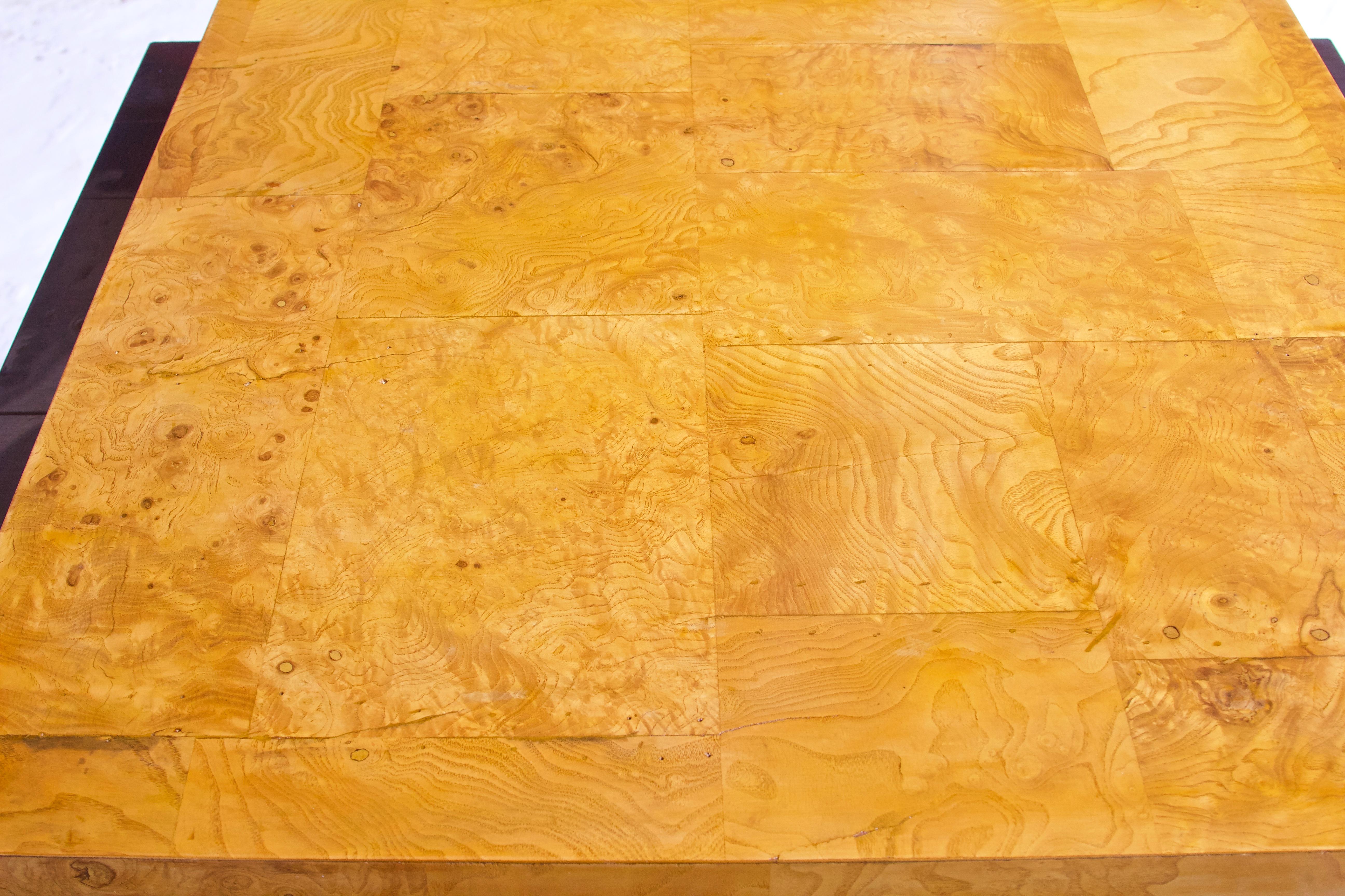 Paul Evans Signed Cityscape Burlwood & Mixed Metal Cube Table, 1975 1