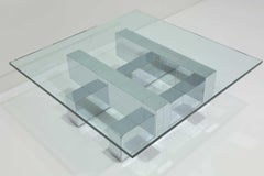Paul Evans Signed Cityscape Cocktail Table