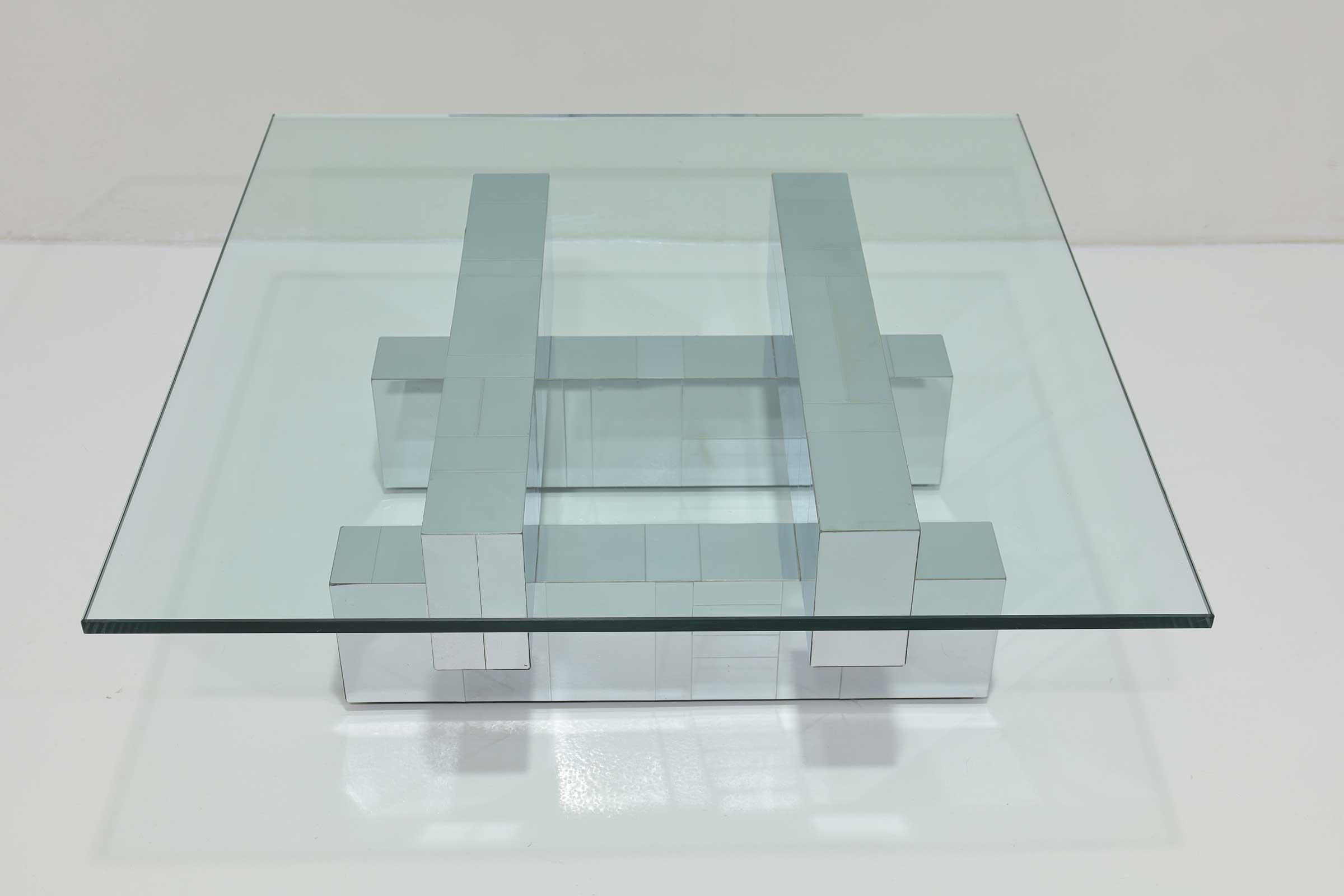 Mid-Century Modern Paul Evans Signed Cityscape Cocktail Table For Sale