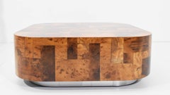 Paul Evans Signed Patchwork Cityscape Burl Wood Cocktail Table