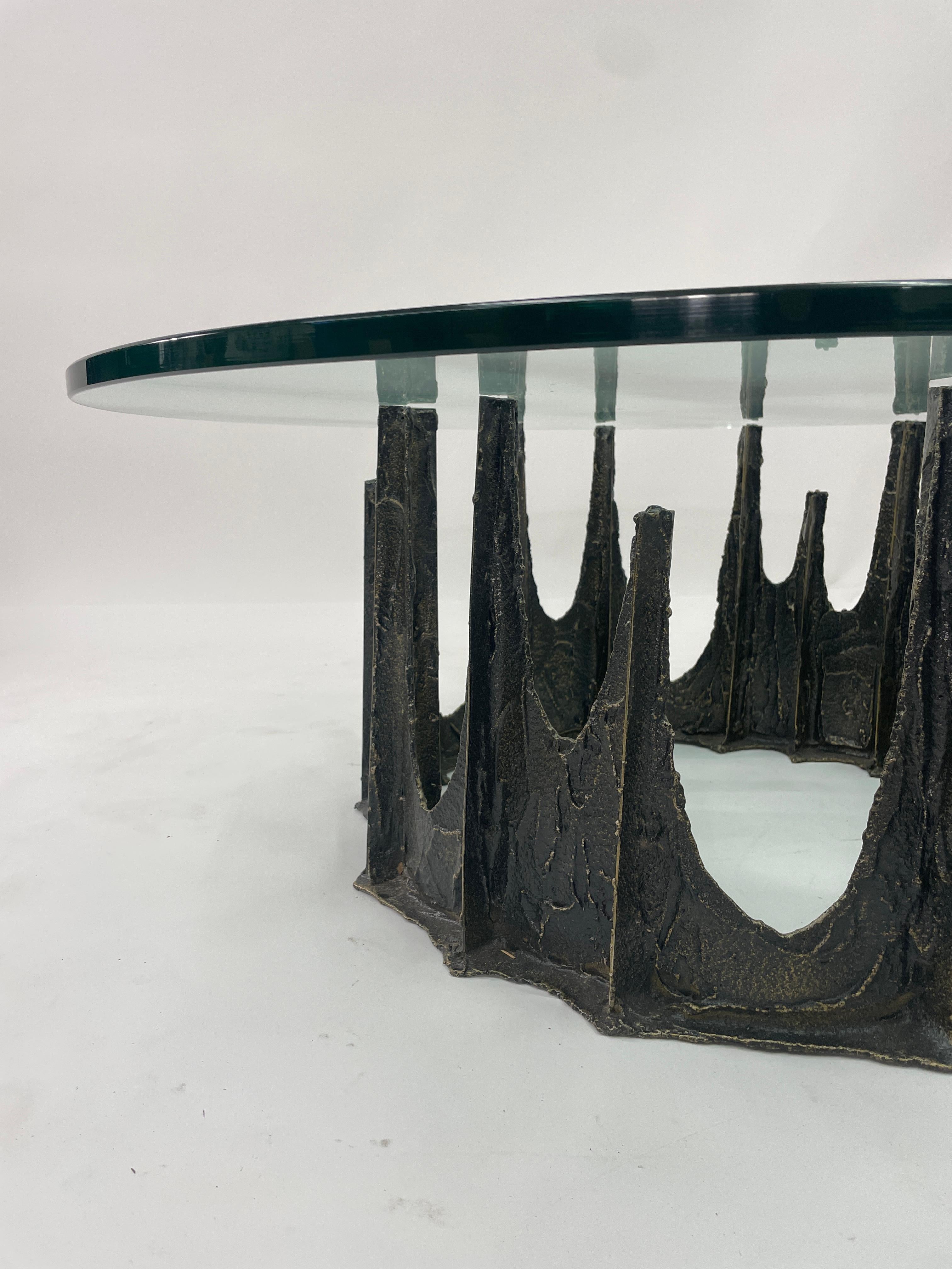 American Paul Evans Signed Stalagmite Bronze Mid-Century Modern Coffee Table For Sale