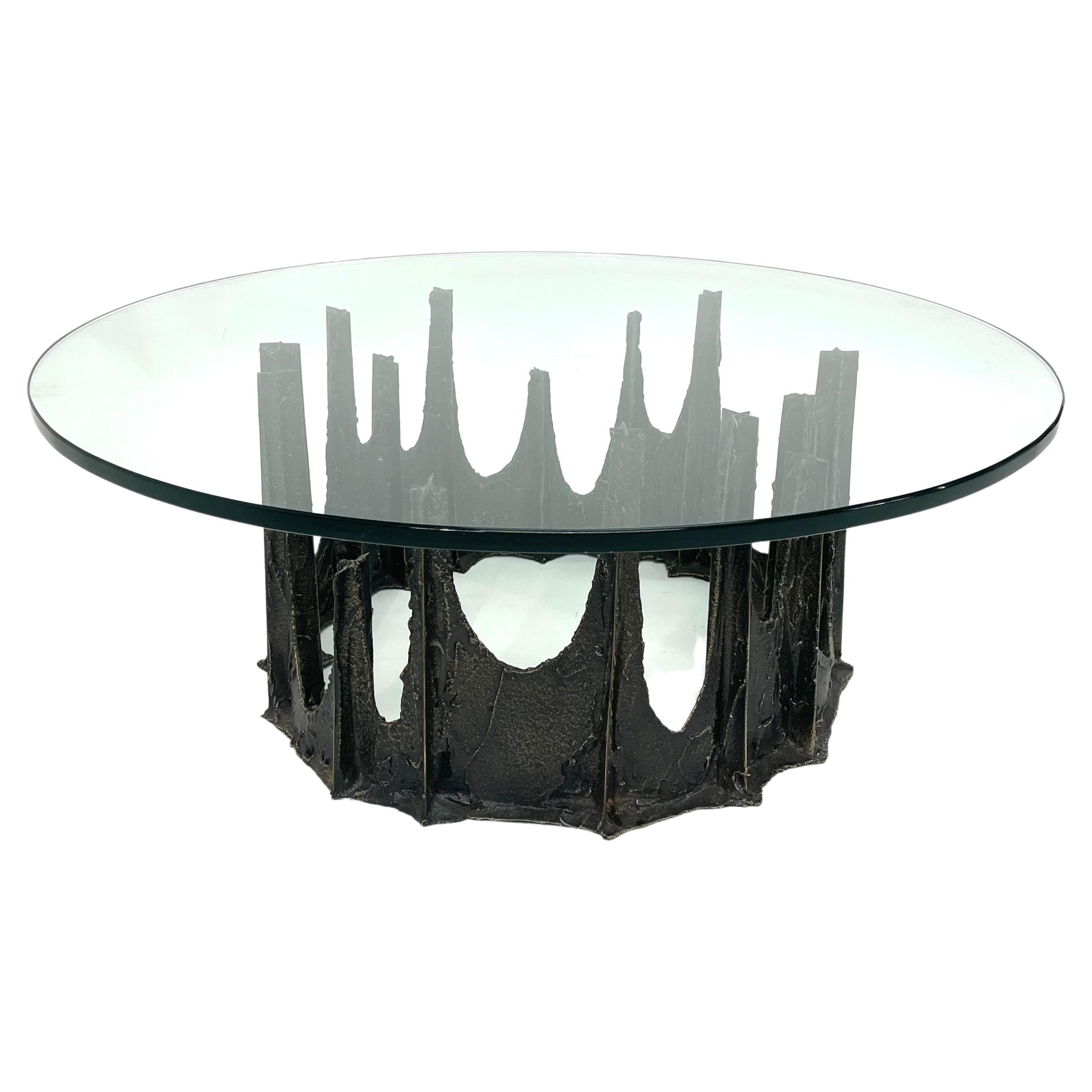 Paul Evans Signed Stalagmite Bronze Mid-Century Modern Coffee Table