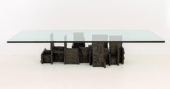 Paul Evans Skyline Bronze Resin Coffee Table, 1971