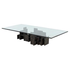 Paul Evans Skyline Bronze Resin Coffee Table, 1971