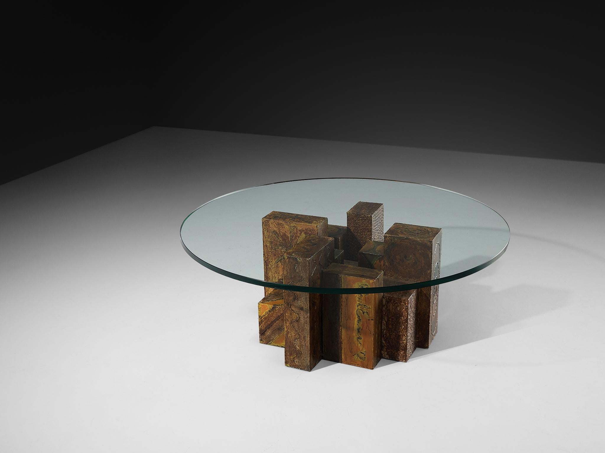 Paul Evans 'Skyline' Coffee Table in Welded and Patinated Steel For Sale 5