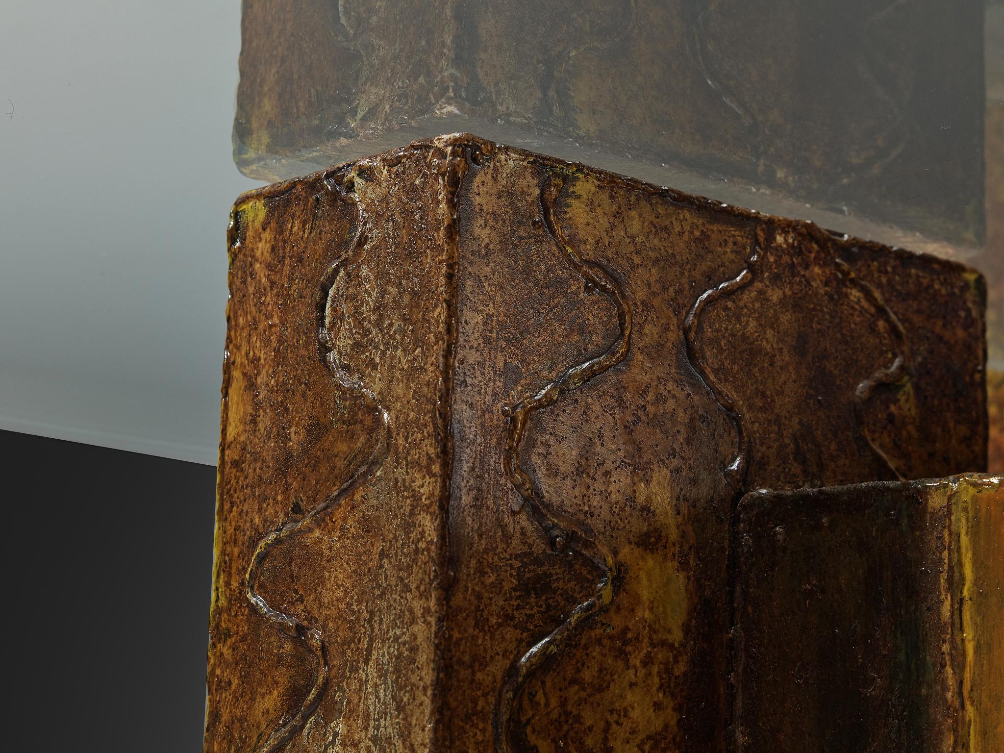 Paul Evans 'Skyline' Coffee Table in Welded and Patinated Steel For Sale 6