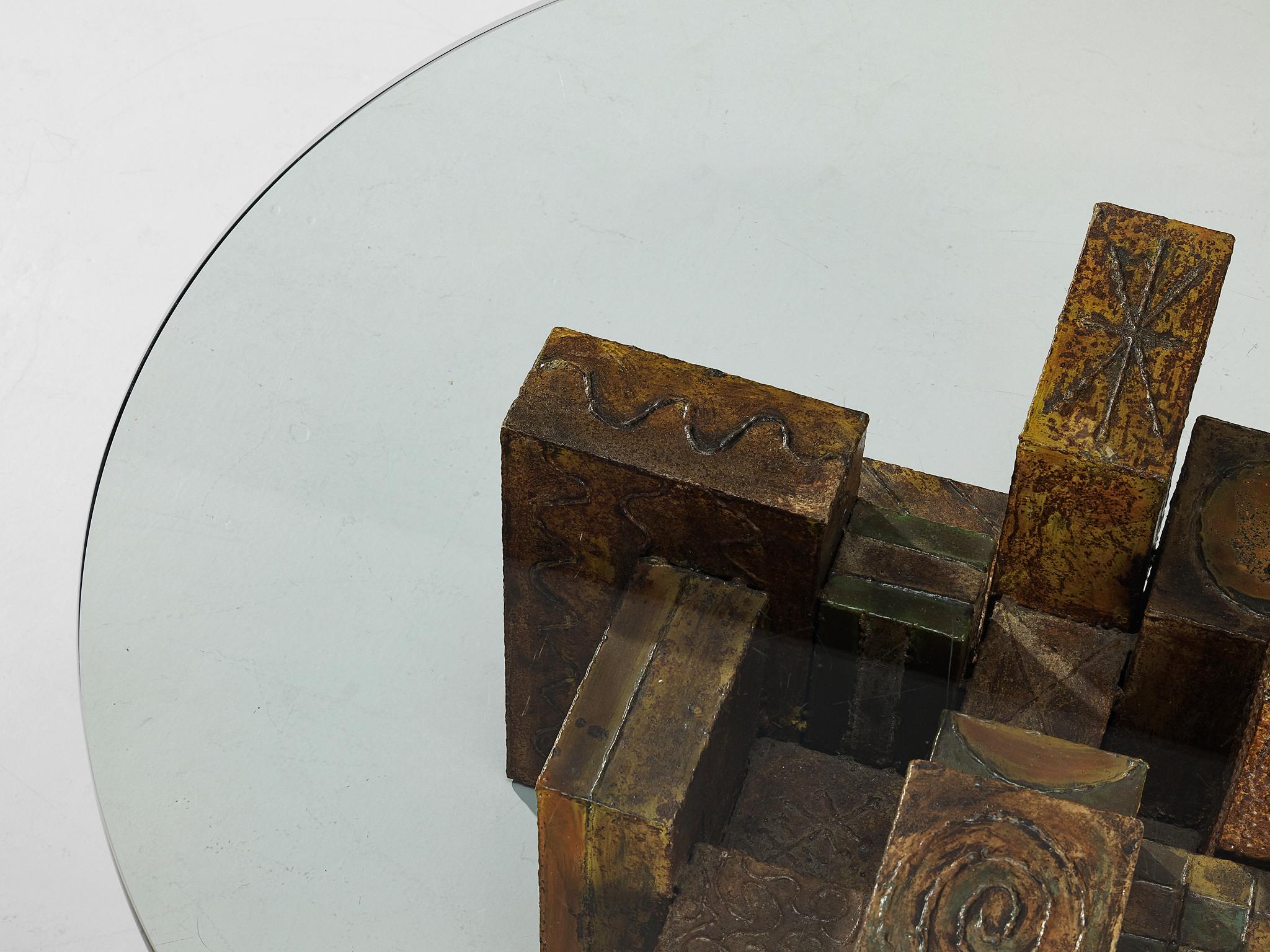 Paul Evans 'Skyline' Coffee Table in Welded and Patinated Steel For Sale 2